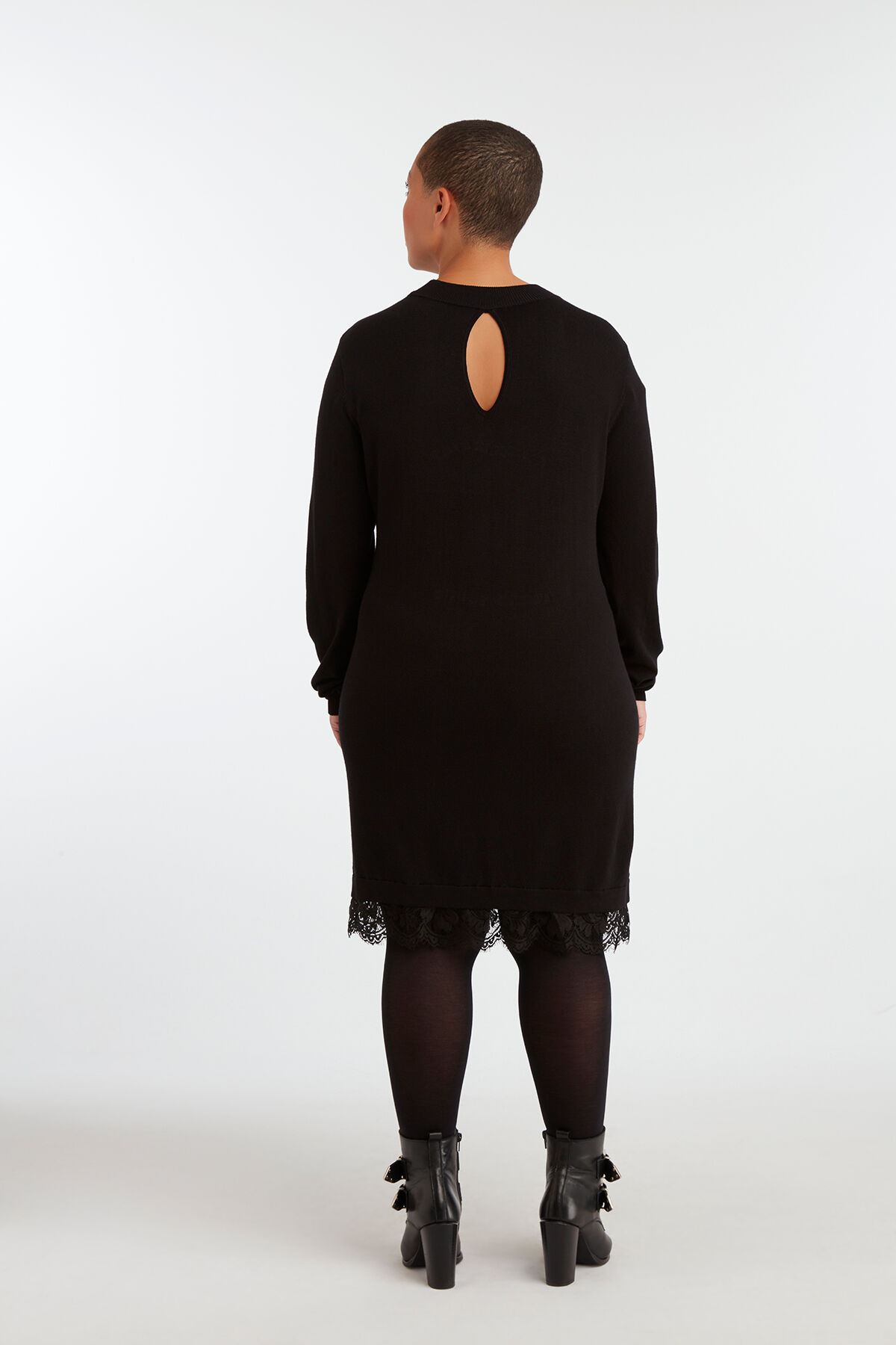 Strick-Kleid mit Spitze image number 5