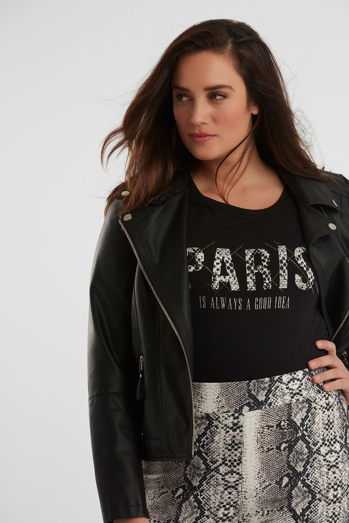 T-Shirt mit Text-Print image number 4