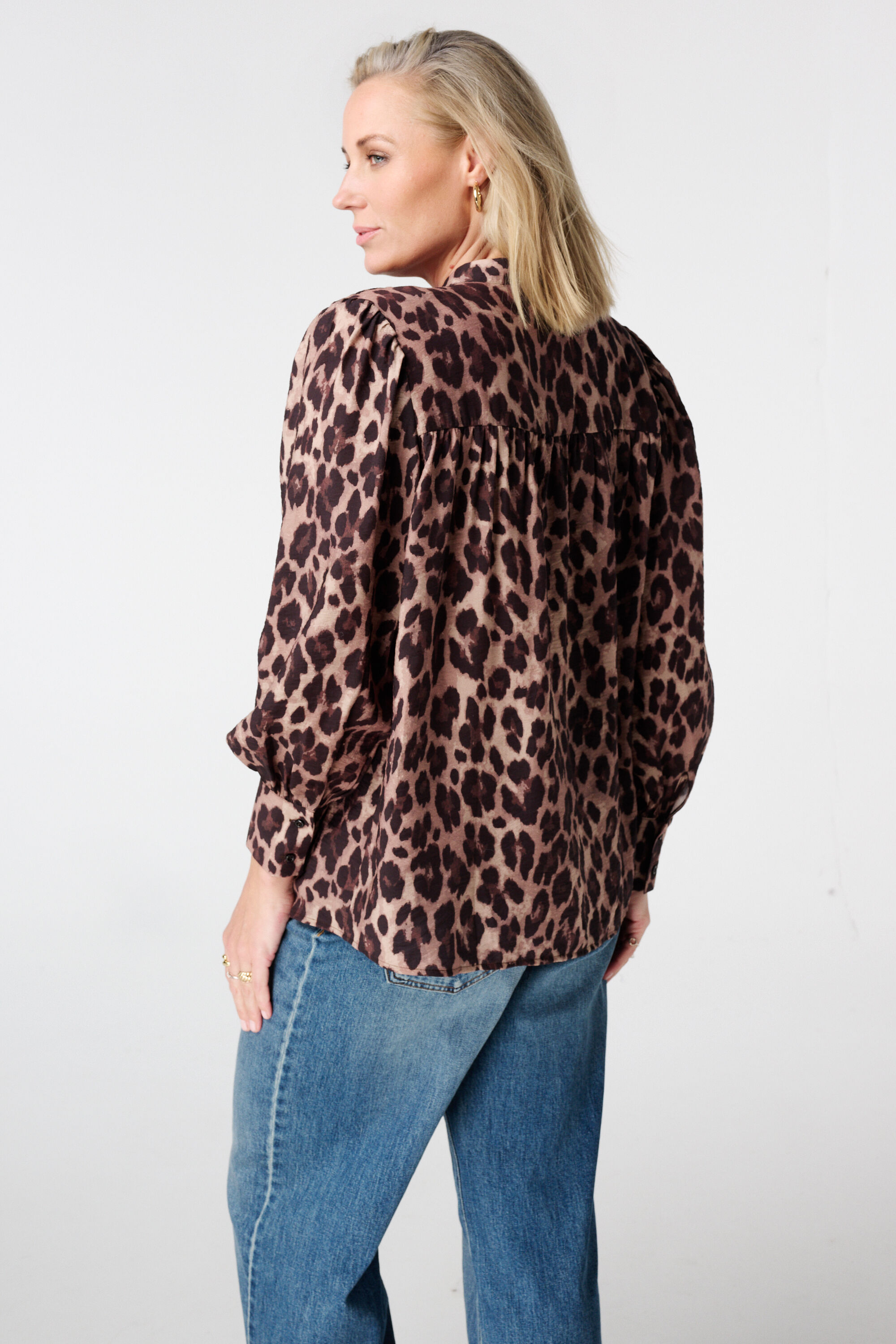 Bluse mit Animal-Print image number 3