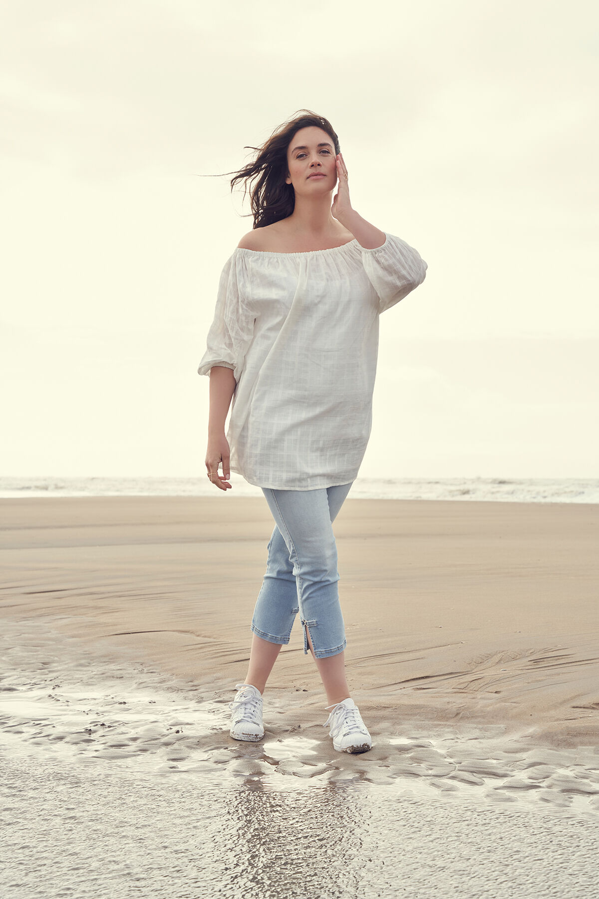 Schulterfreie Bluse image number 0