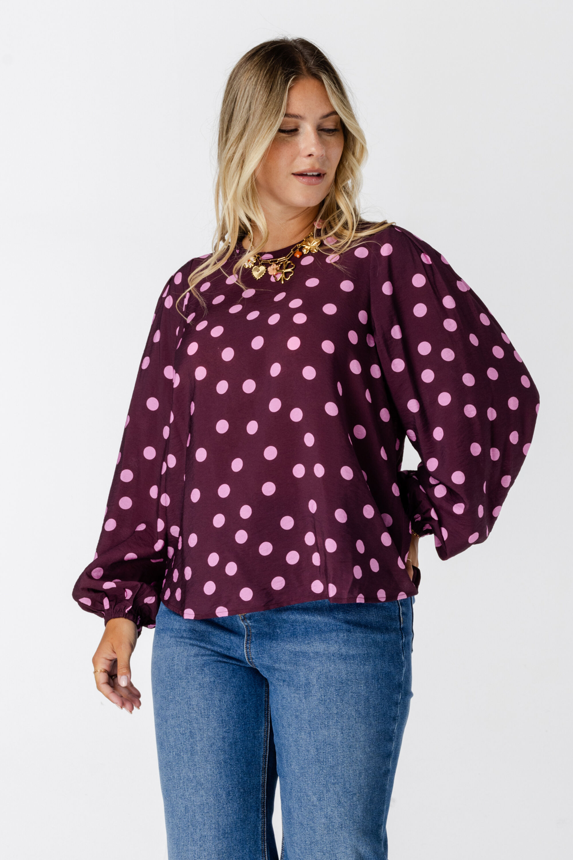 Bluse mit Polka-Dots image number 0