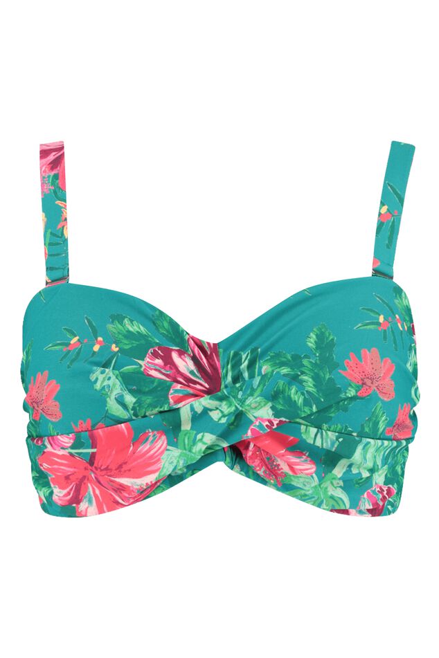 Bandeau-Bikinioberteil mit Print  image number 1