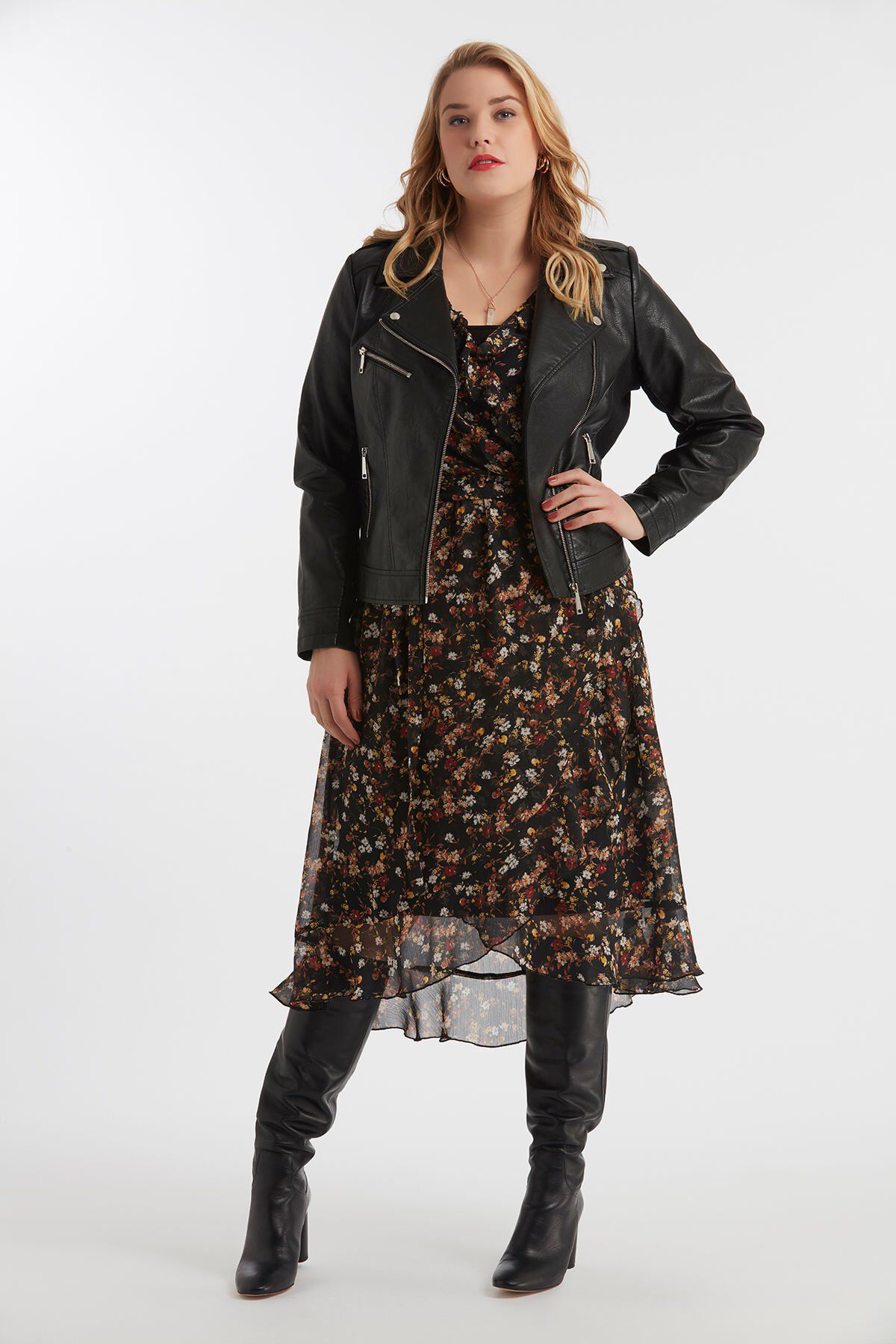 Wickel-Kleid mit floralem Print image number 6