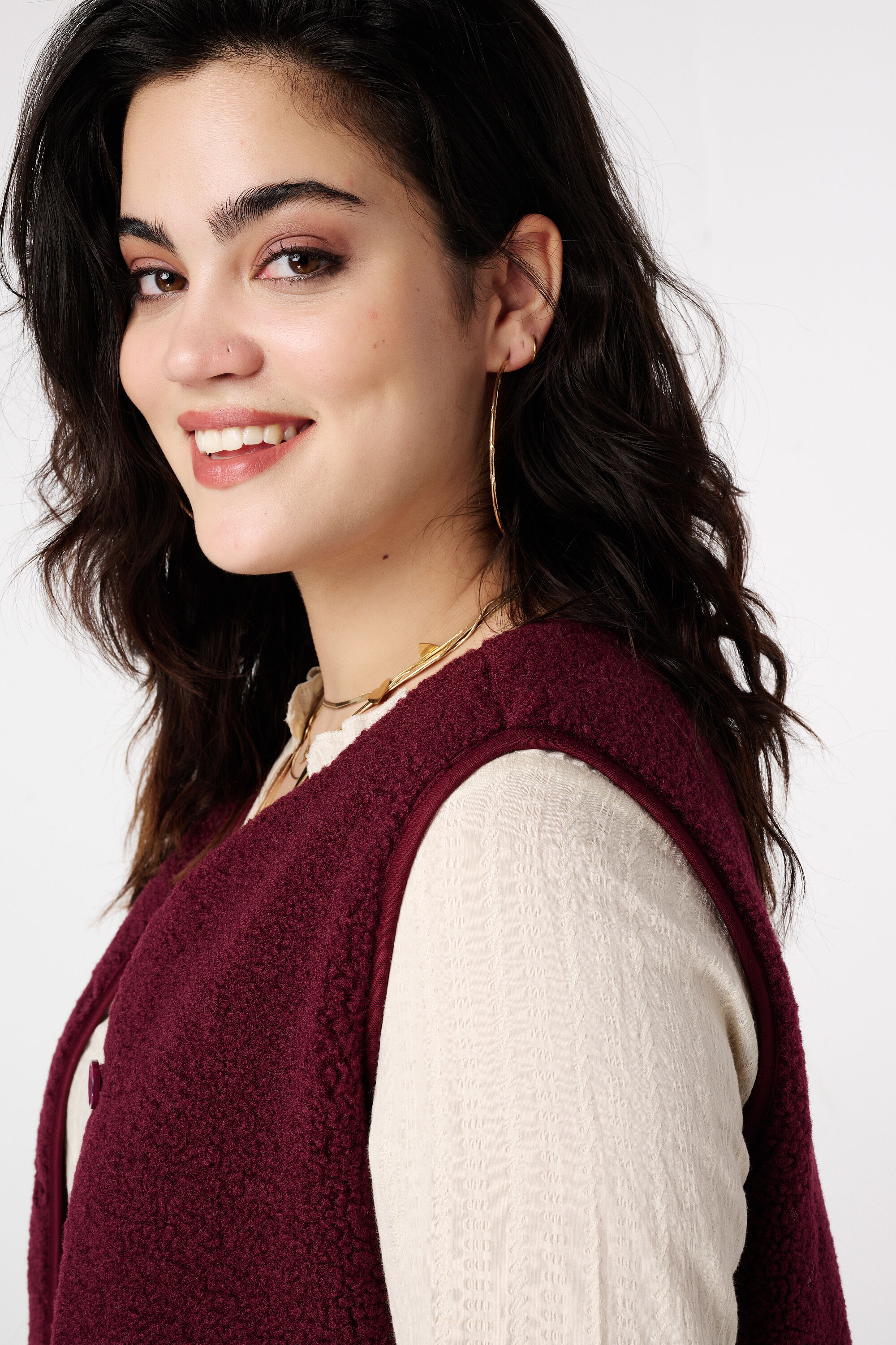 Teddy-Weste mit Knopfverschluss image number 4