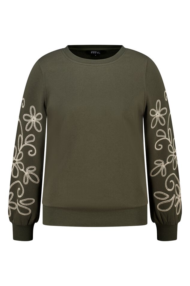 Pullover mit Stickdetails image number 1