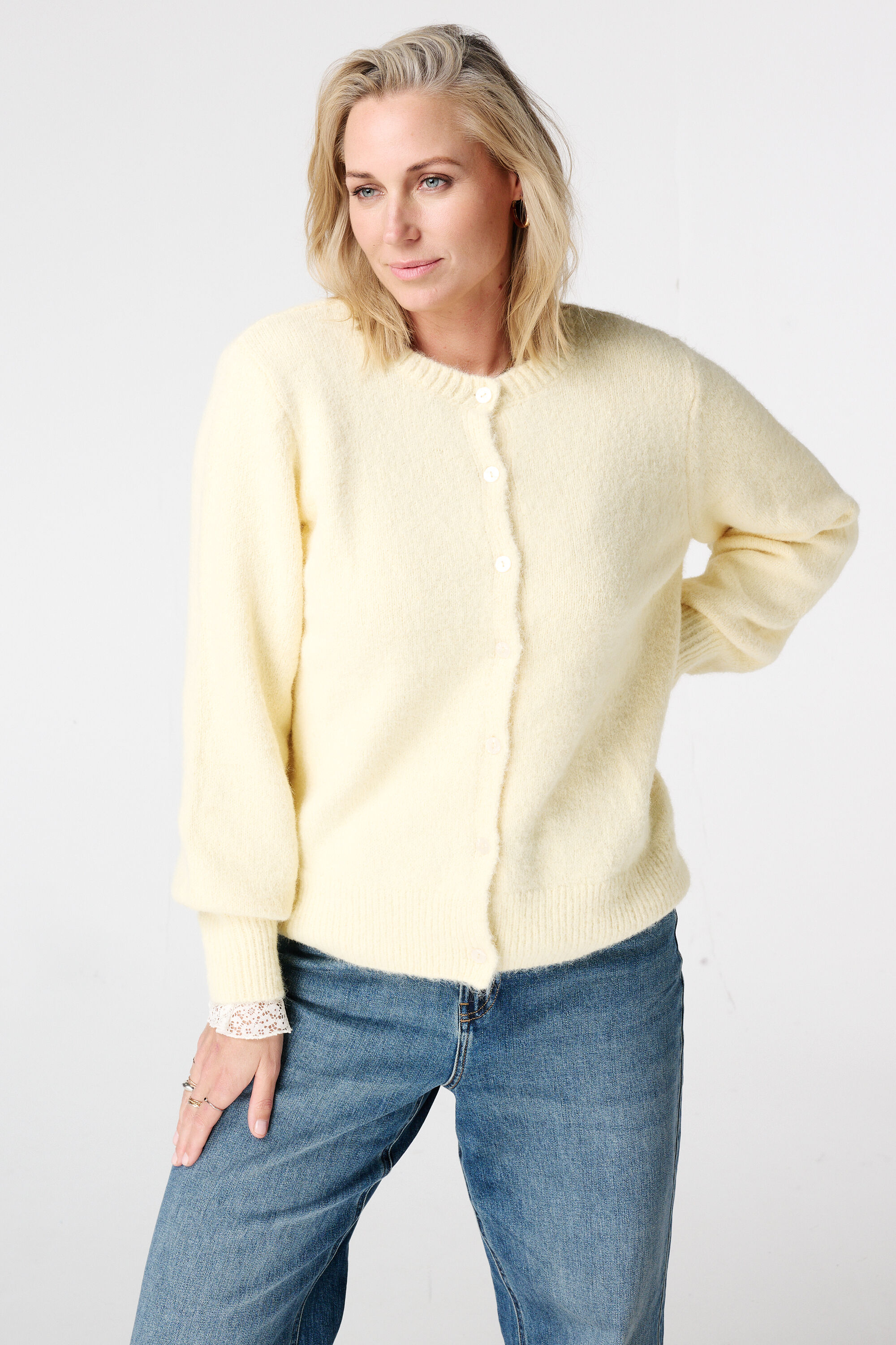 Strickcardigan mit Kn&ouml;pfen 