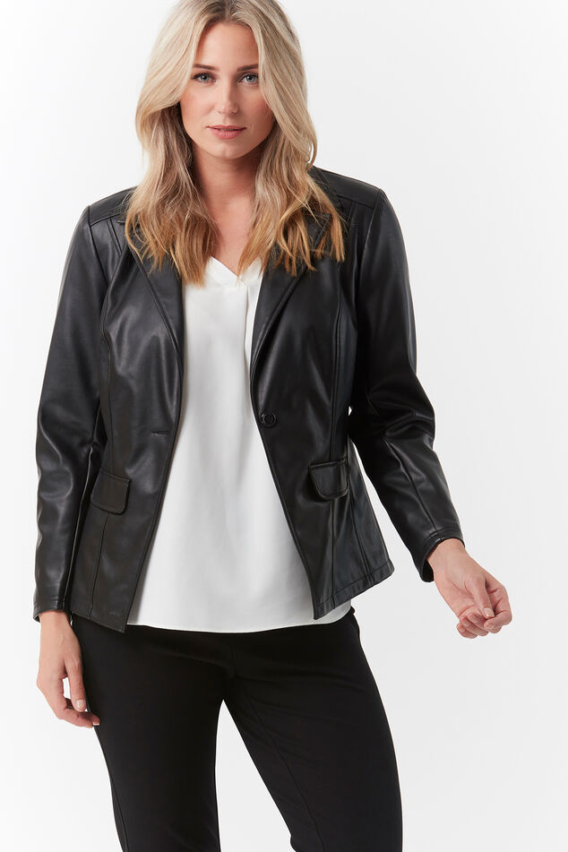 Kunstleder-Blazer image number 0