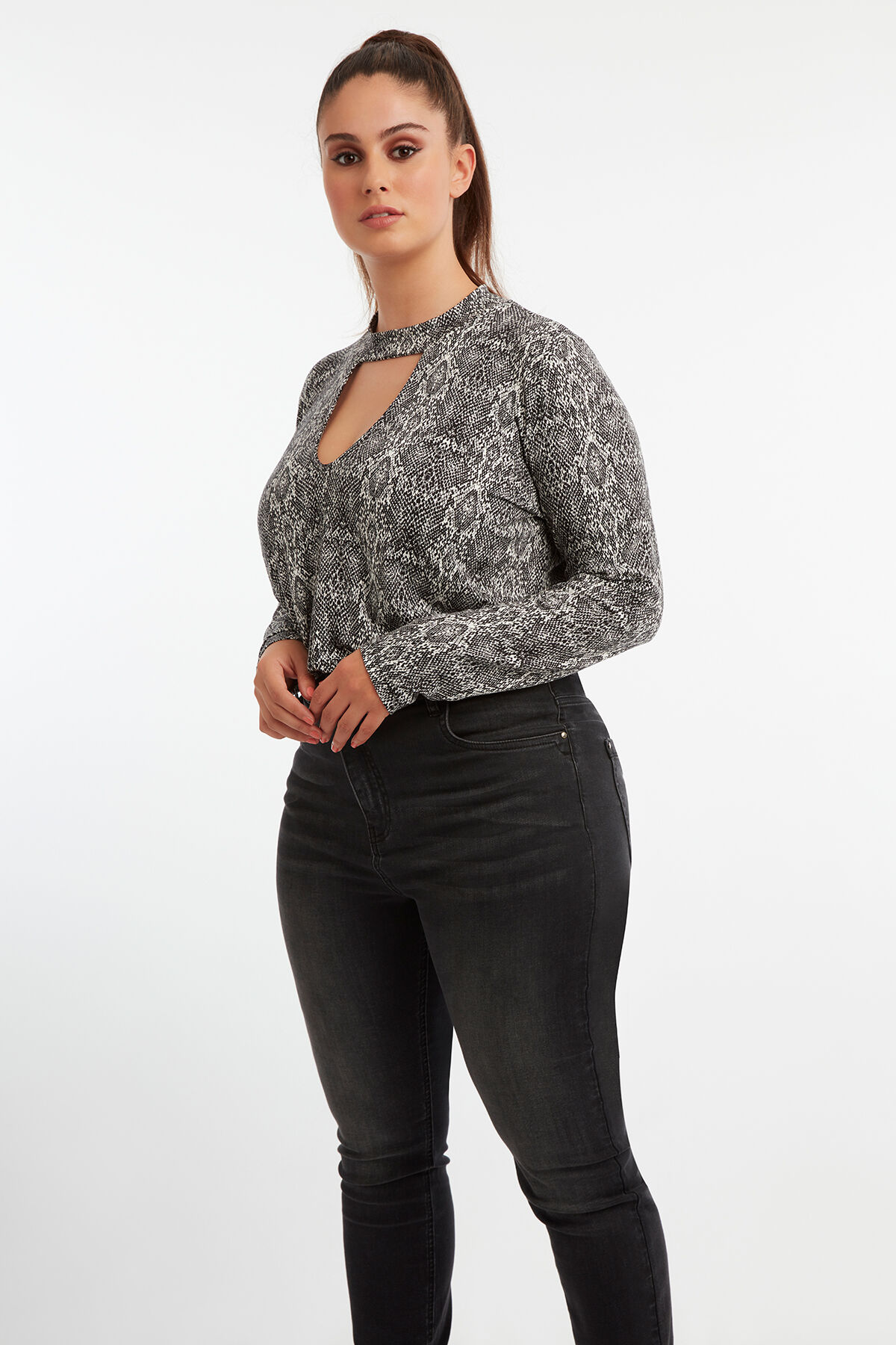 Body mit Schlangen-Print image number 4