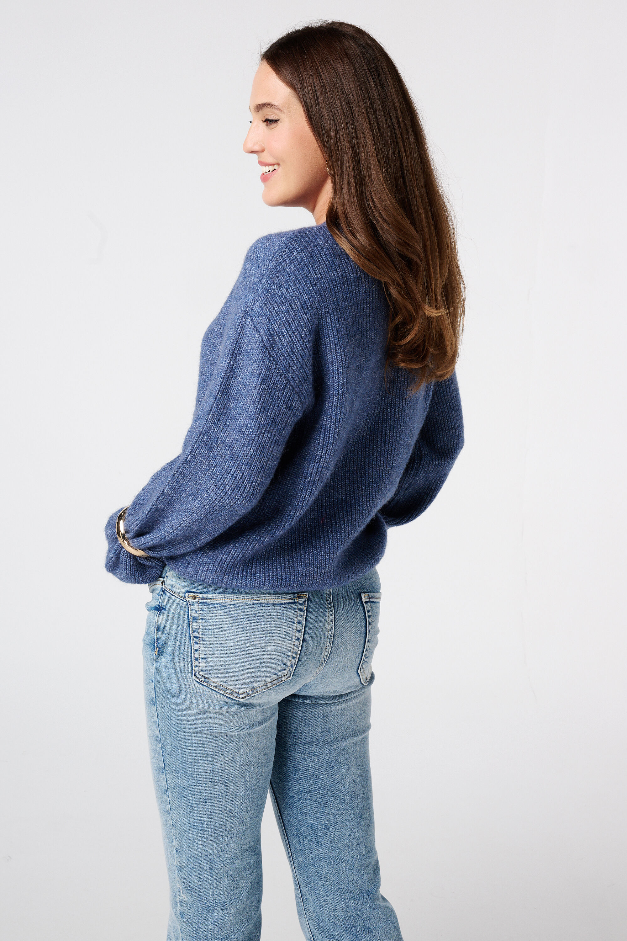 Fein gestrickter Pullover mit Ballon&auml;rmeln image number 3