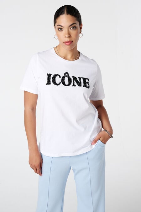 T-Shirt mit Text-Print  T-Shirt mit Text-Print