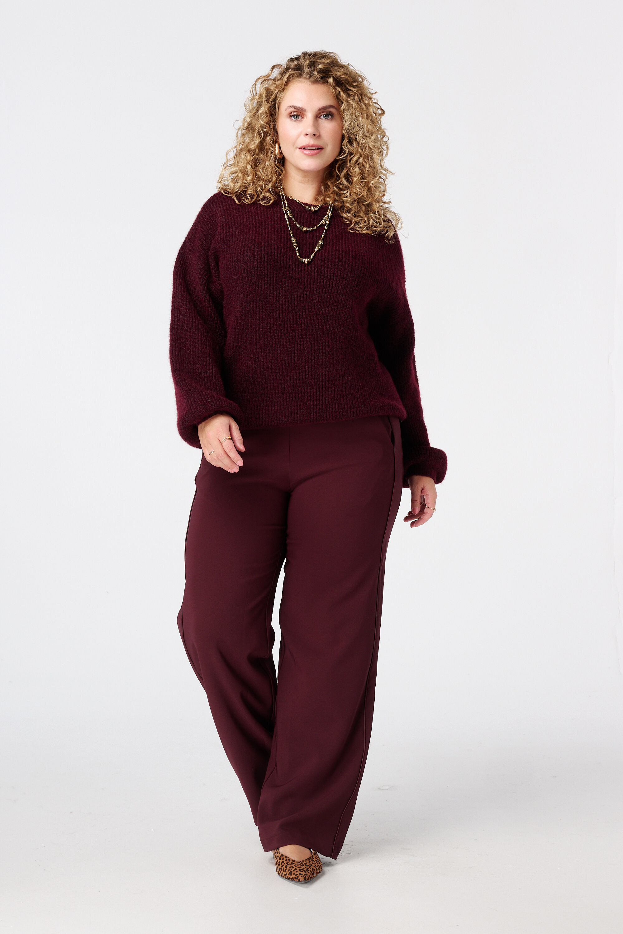 Fein gestrickter Pullover mit Ballon&auml;rmeln image number 5