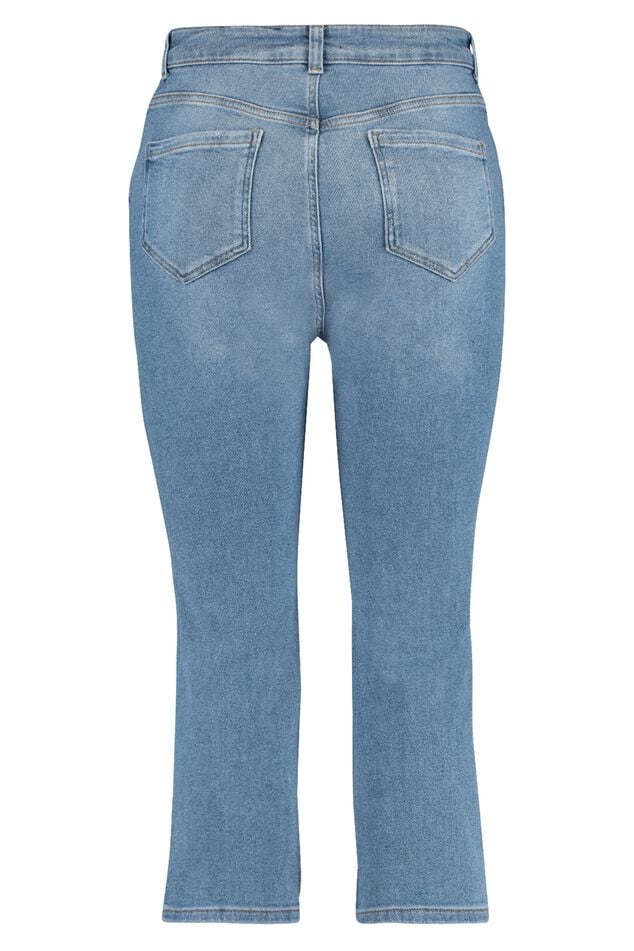 Jeans mit weitem Bein und Destroyed-Details  image number 3