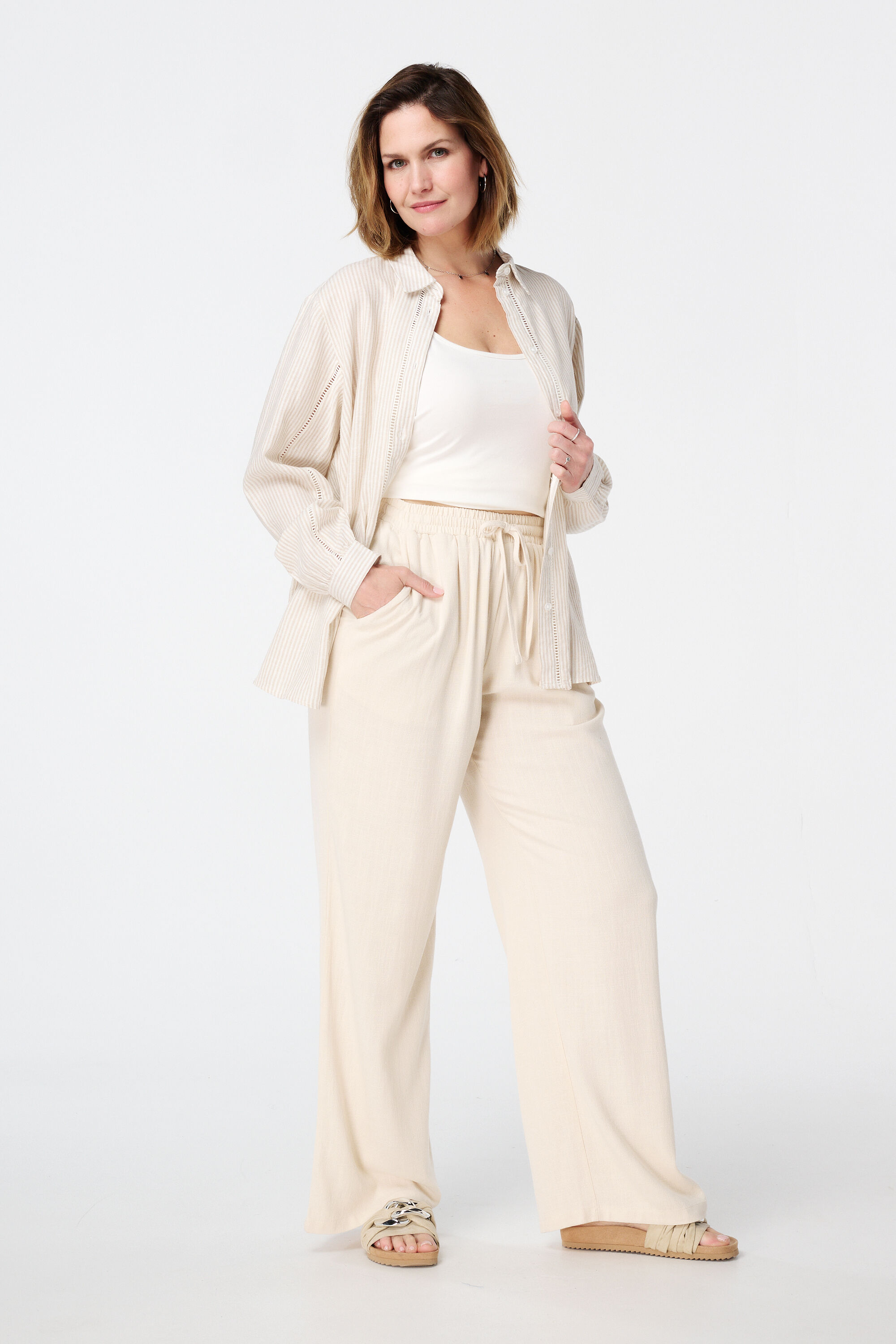 Leinenbluse mit Streifenmuster  image number 5