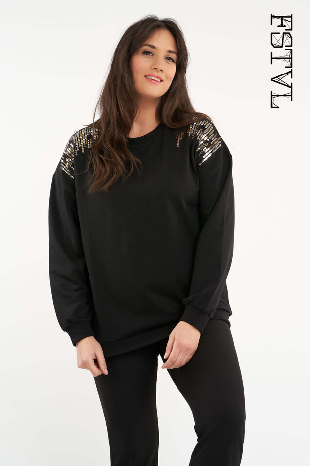 Pullover mit Pailletten image number 0