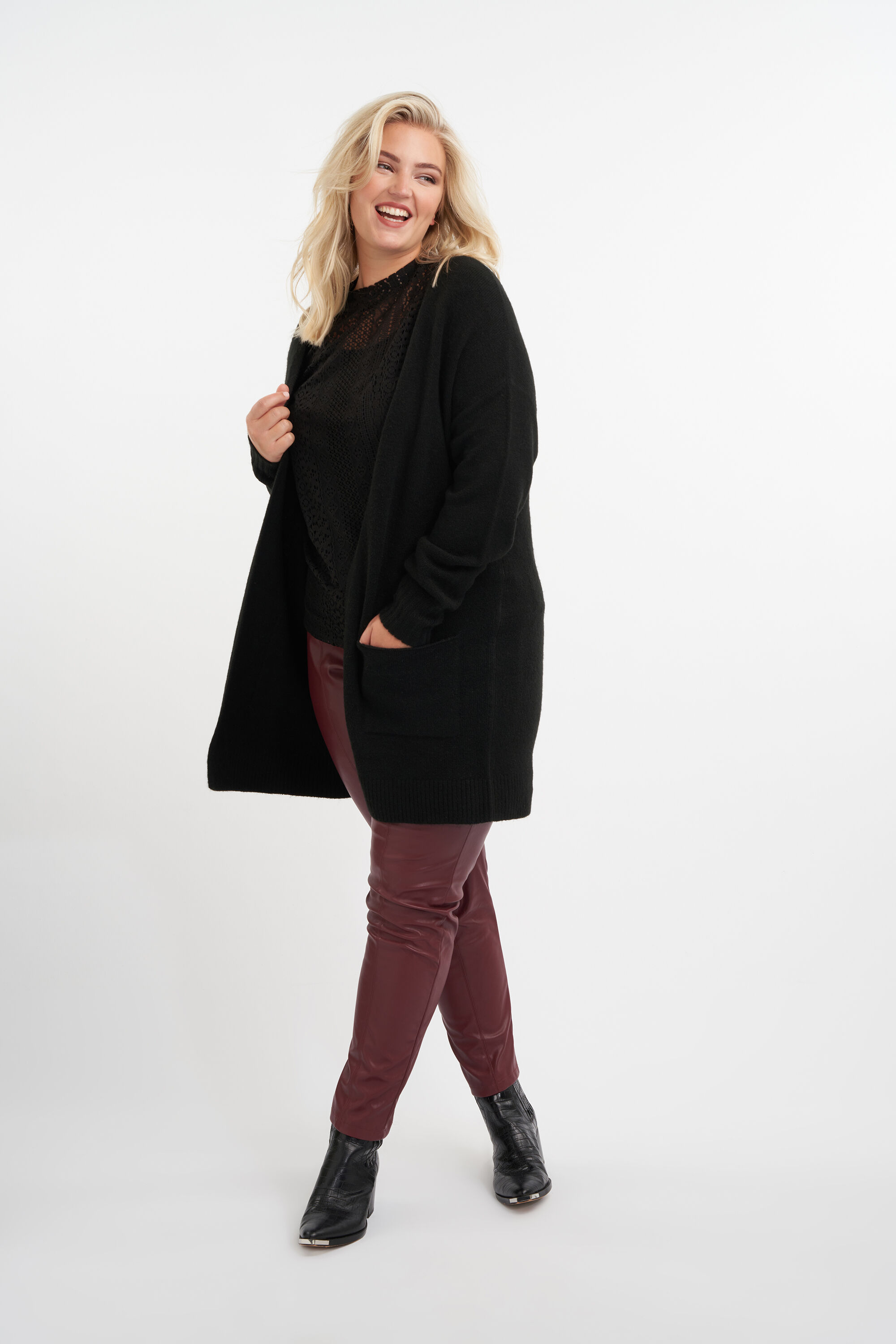 Langer offener Cardigan image number 5