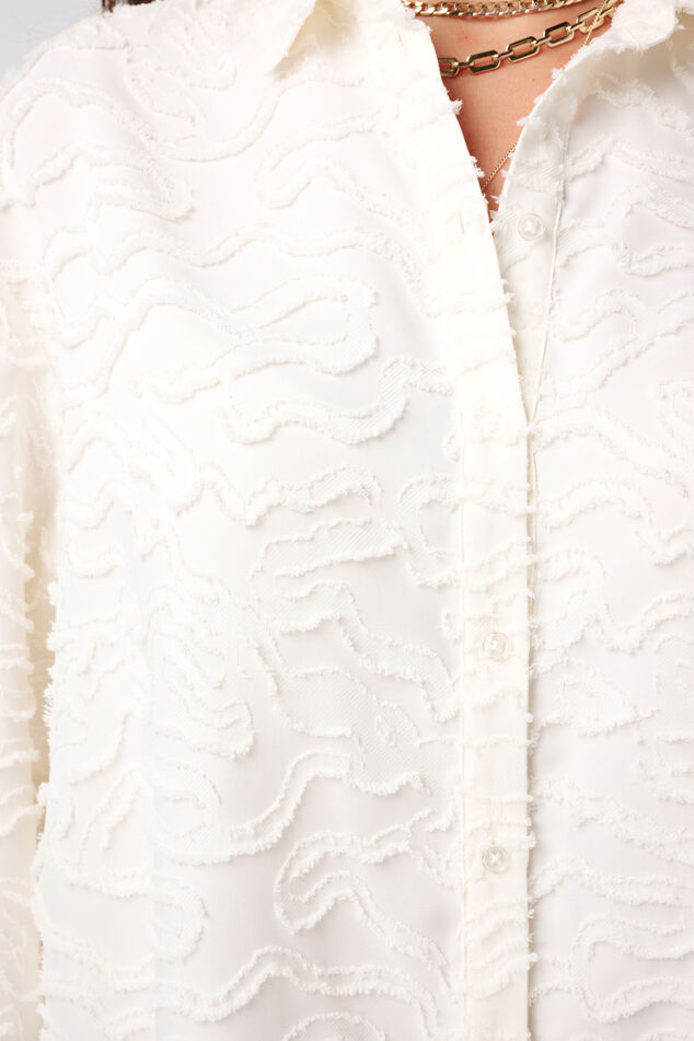 Strukturgewebte Oversize-Bluse image number 6