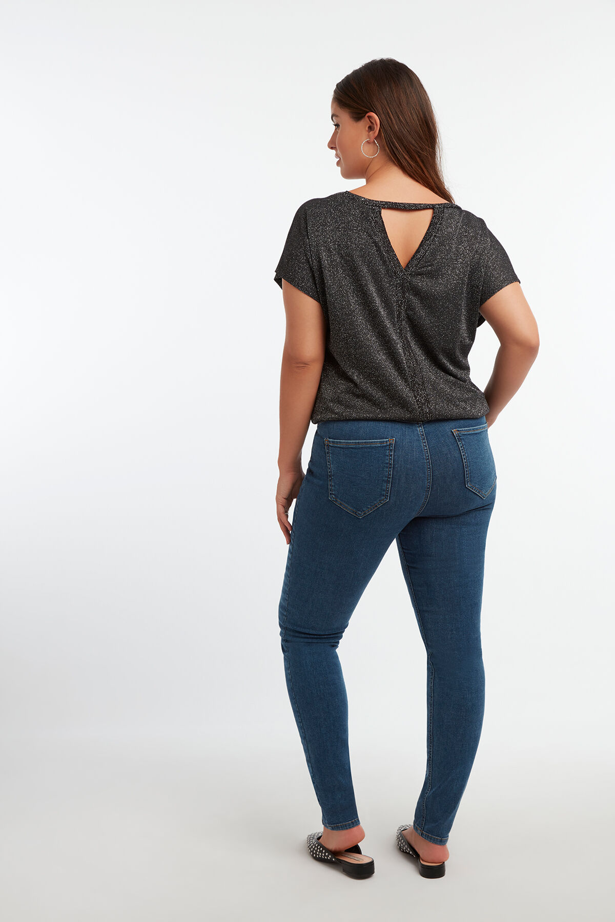 Skinny-Leg-Jeans mit hohem Bund image number 4