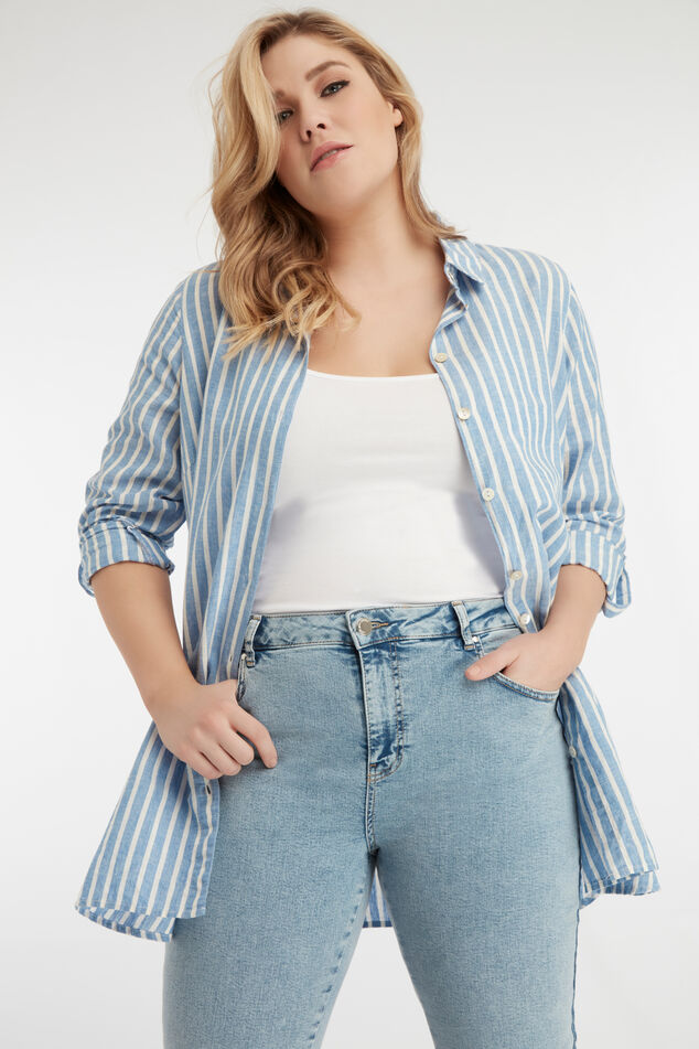 Lange gestreifte Bluse image number 0