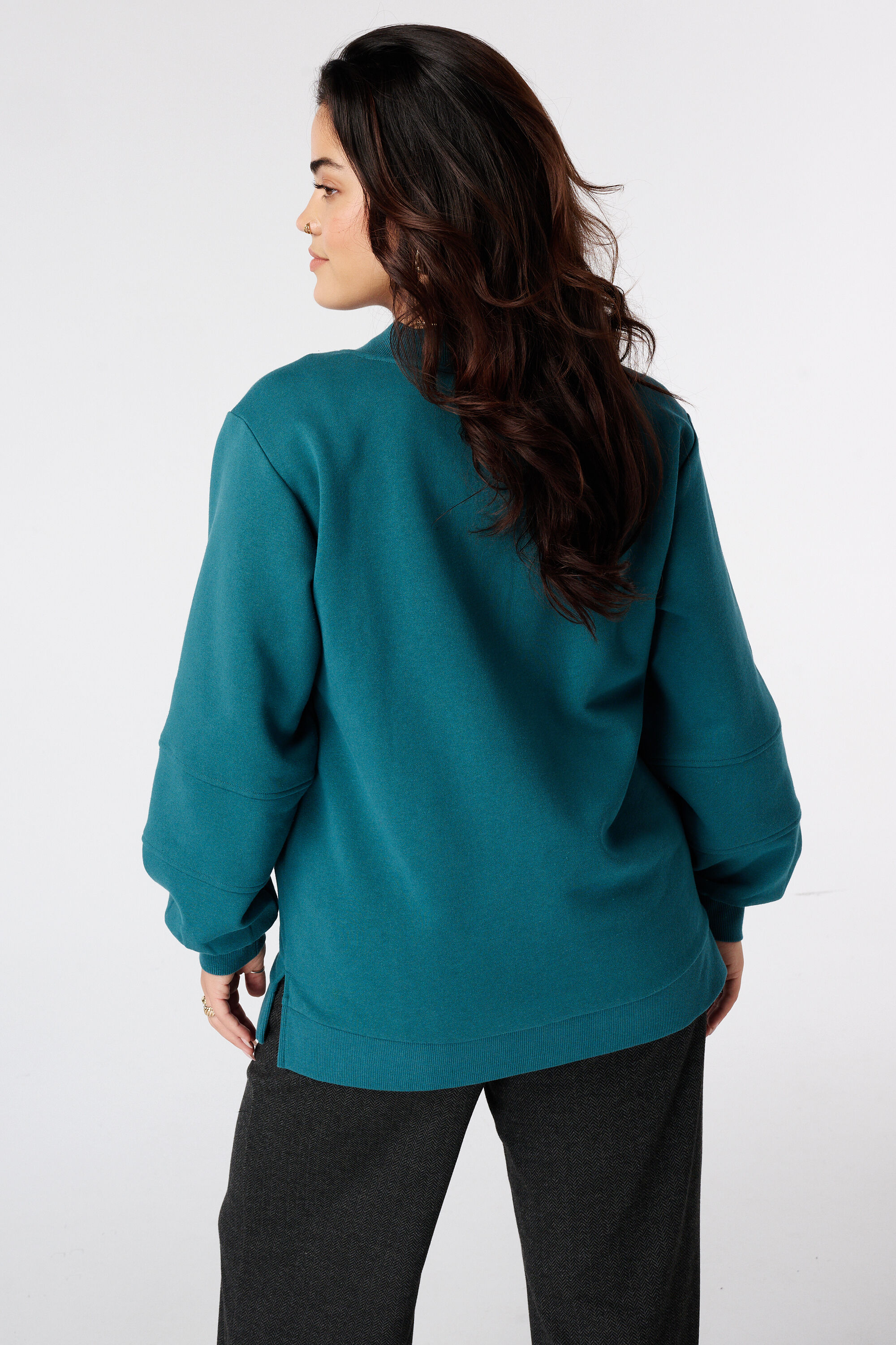 Sweatshirt mit V Ausschnitt image number 3