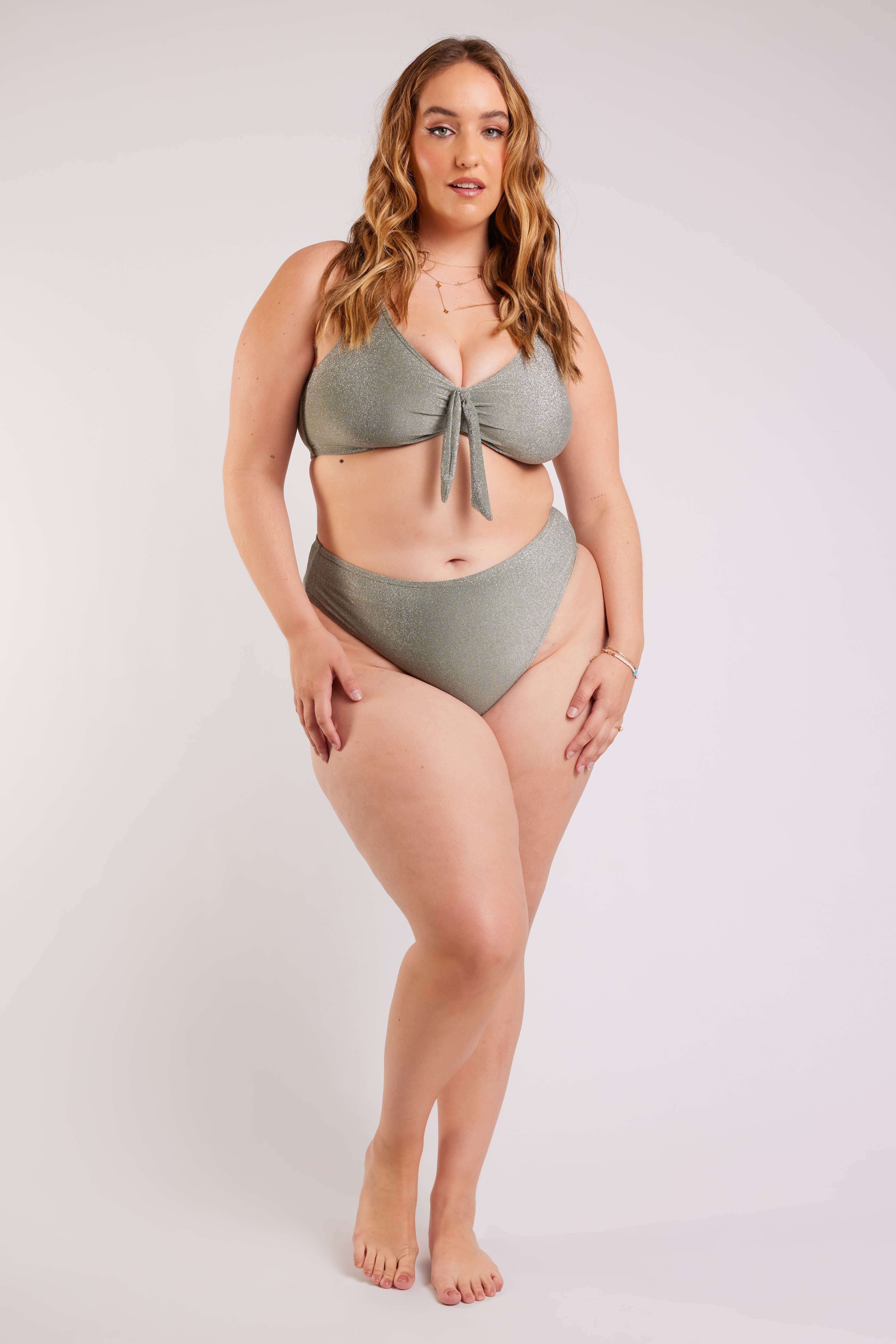 Bikinioberteil mit Glitzer image number 6