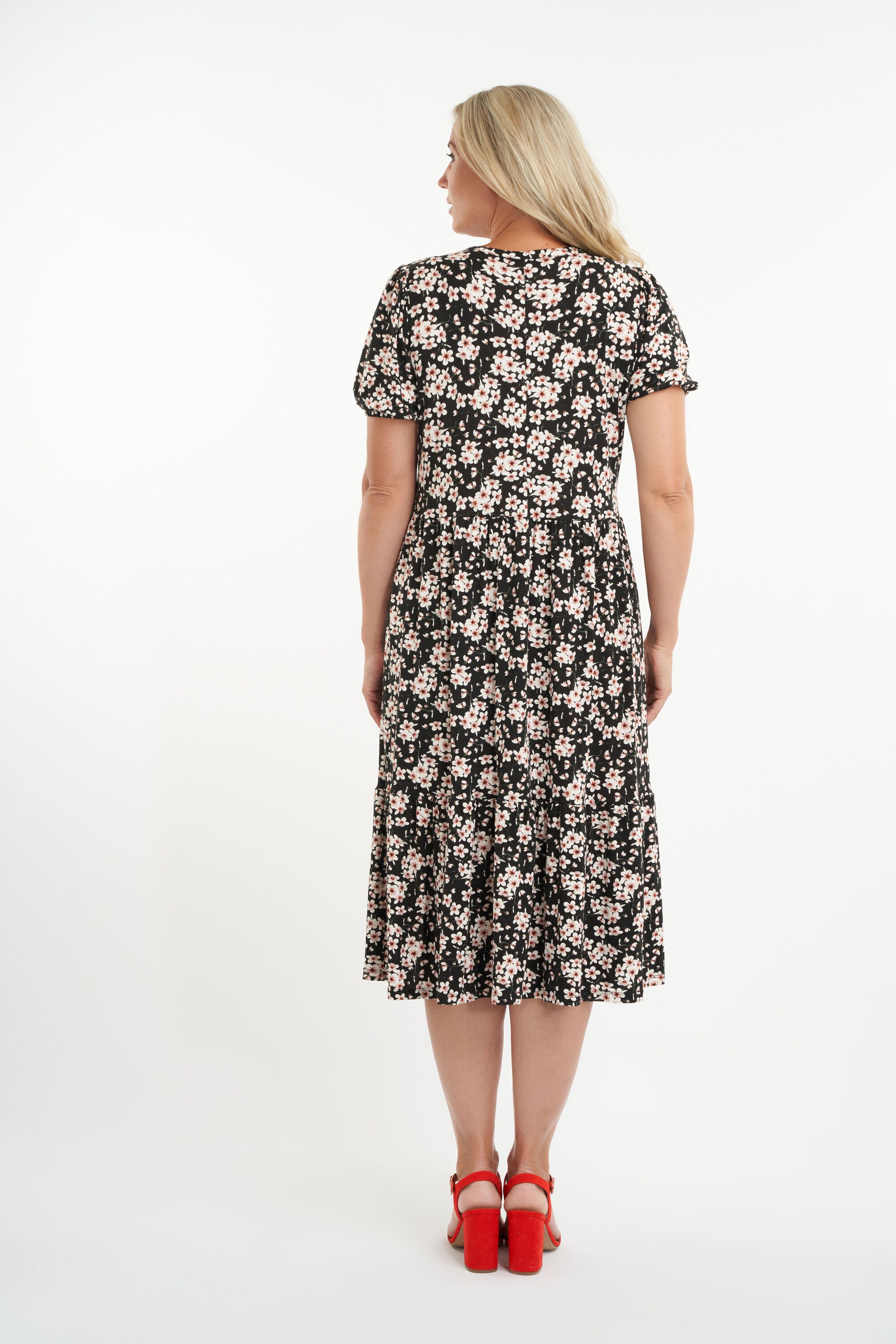 Langes Kleid mit Blumen-Print image number 4