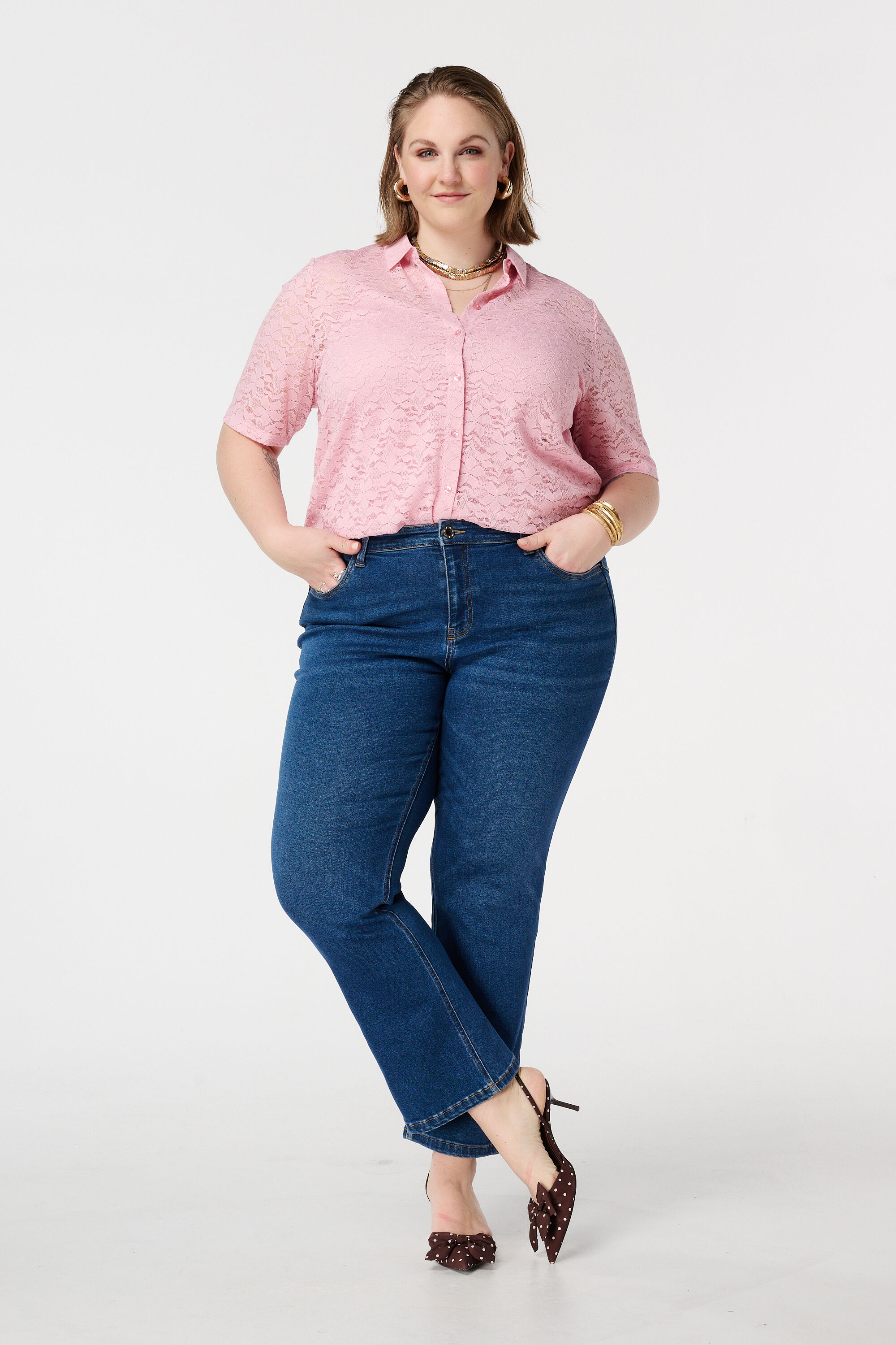 Spitzenoberteil mit kurzen &Auml;rmeln image number 5