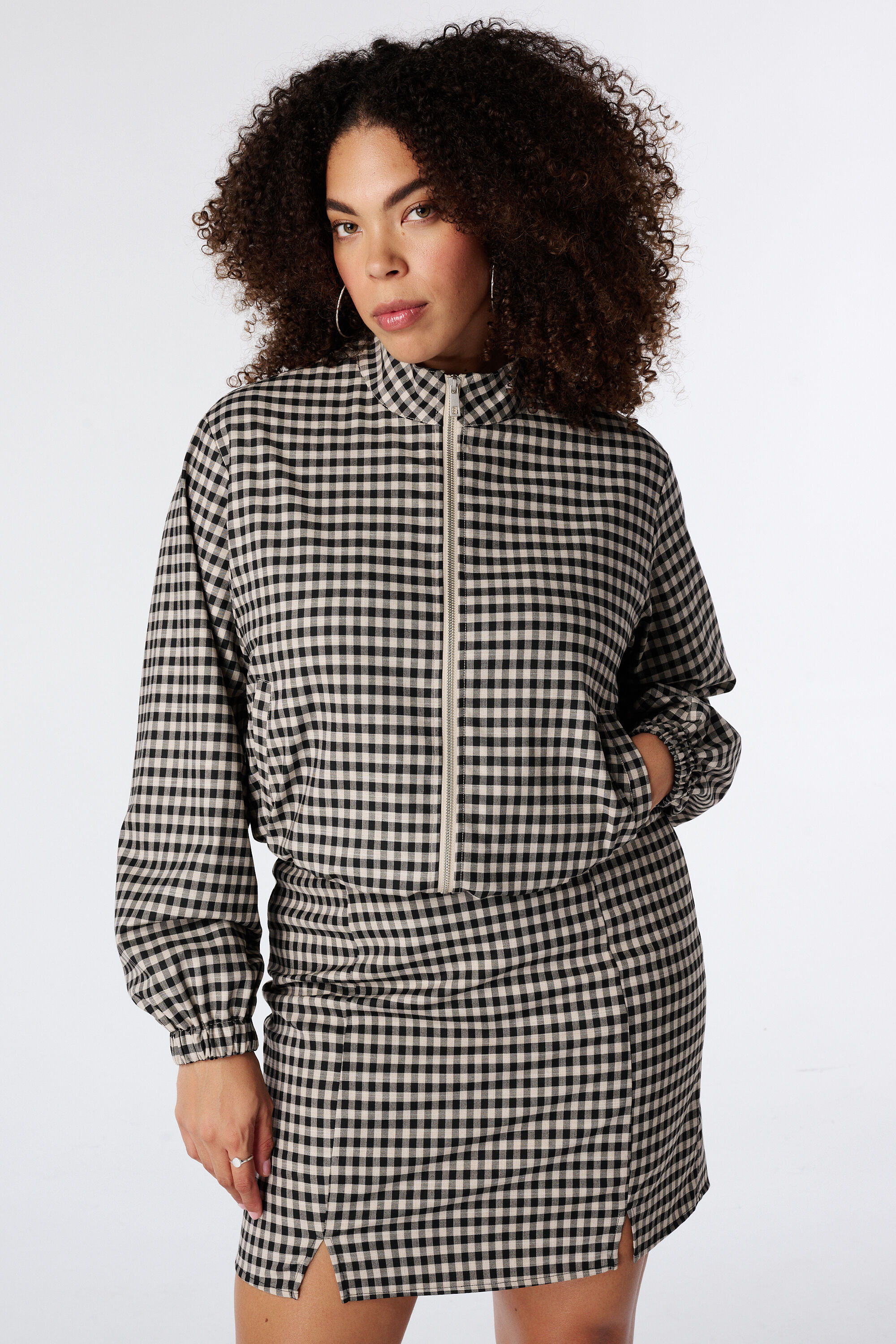 Karierte Jacke