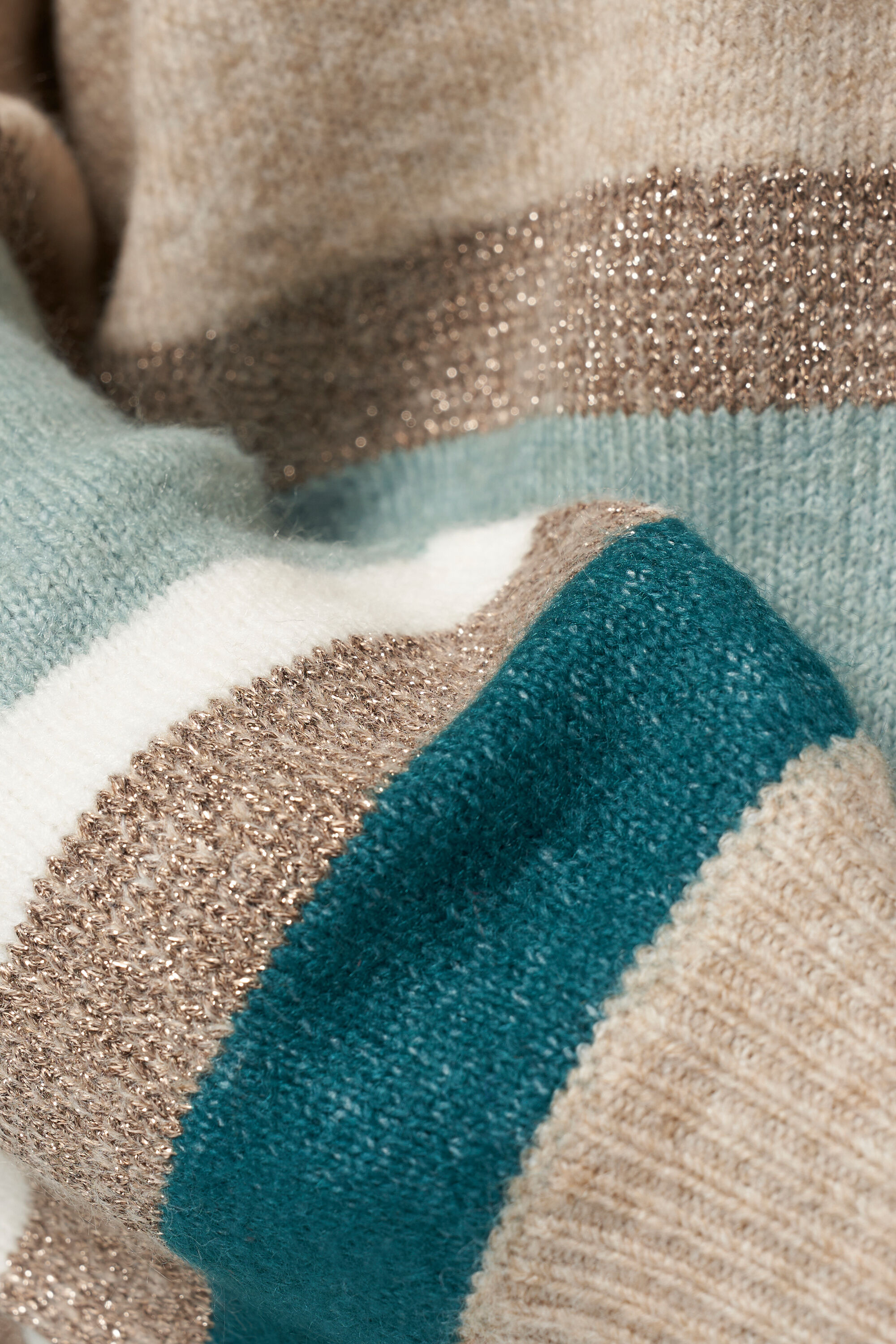 Gestreifter Pullover mit Glitzer image number 4