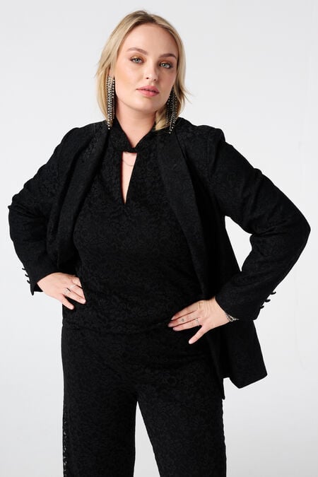 Taillierter Spitzenblazer Taillierter Spitzenblazer