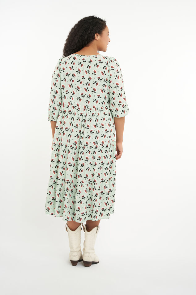 Langes Kleid mit Print  image number 3