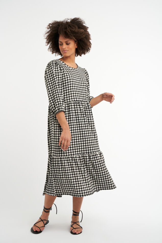 Langes weites Kleid mit Print  image number 0