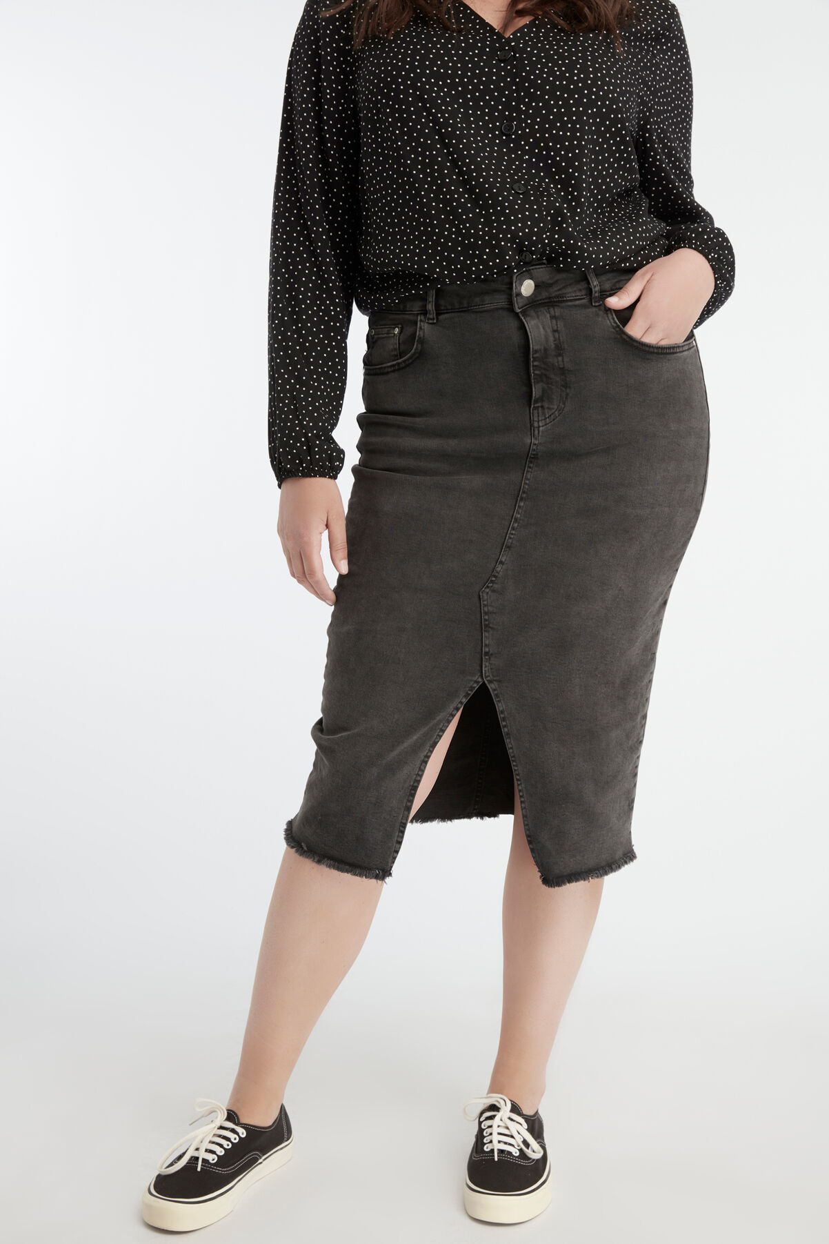 Denim-Rock mit Schlitz image number 3