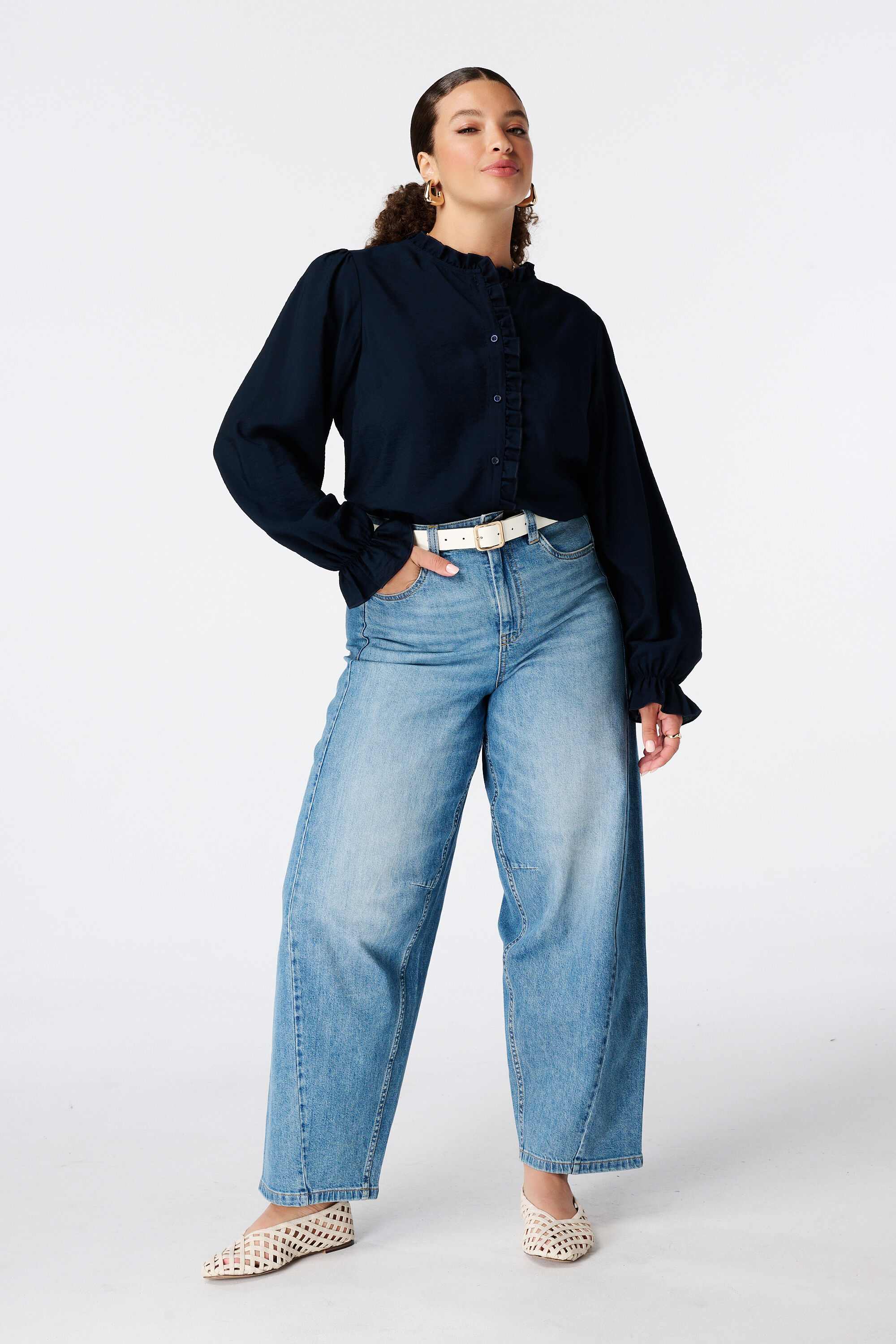 Bluse mit Volants image number 5