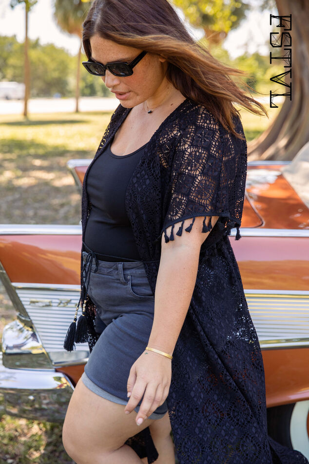 Langer Kaftan aus Spitze image number 0