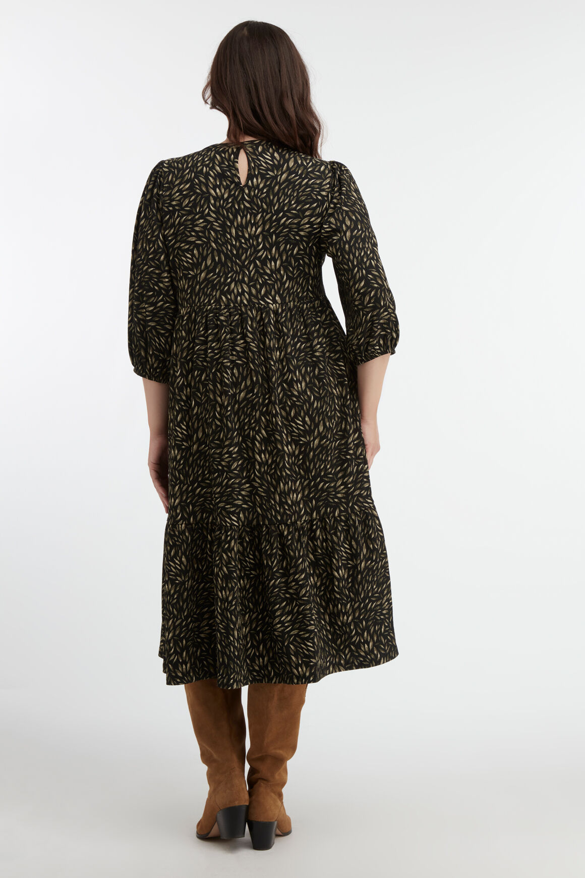 Langes weites Kleid mit Print  image number 3