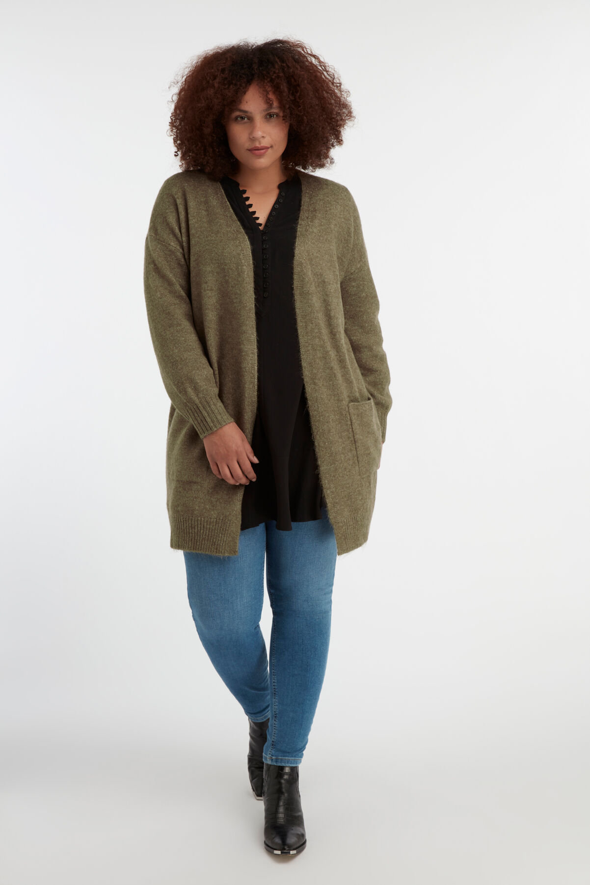 Langer offener Cardigan image number 5