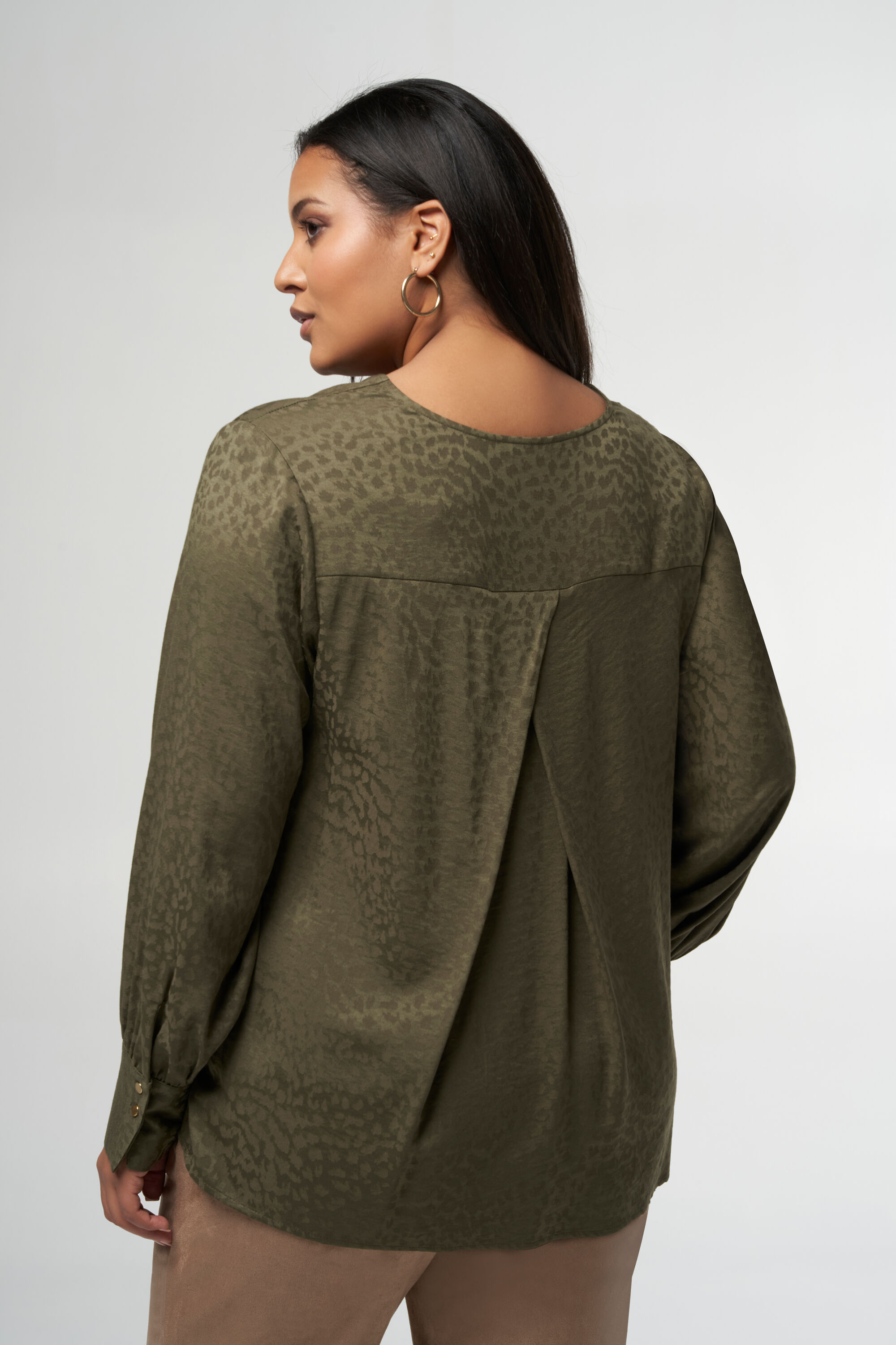 Satinbluse mit Print image number 3