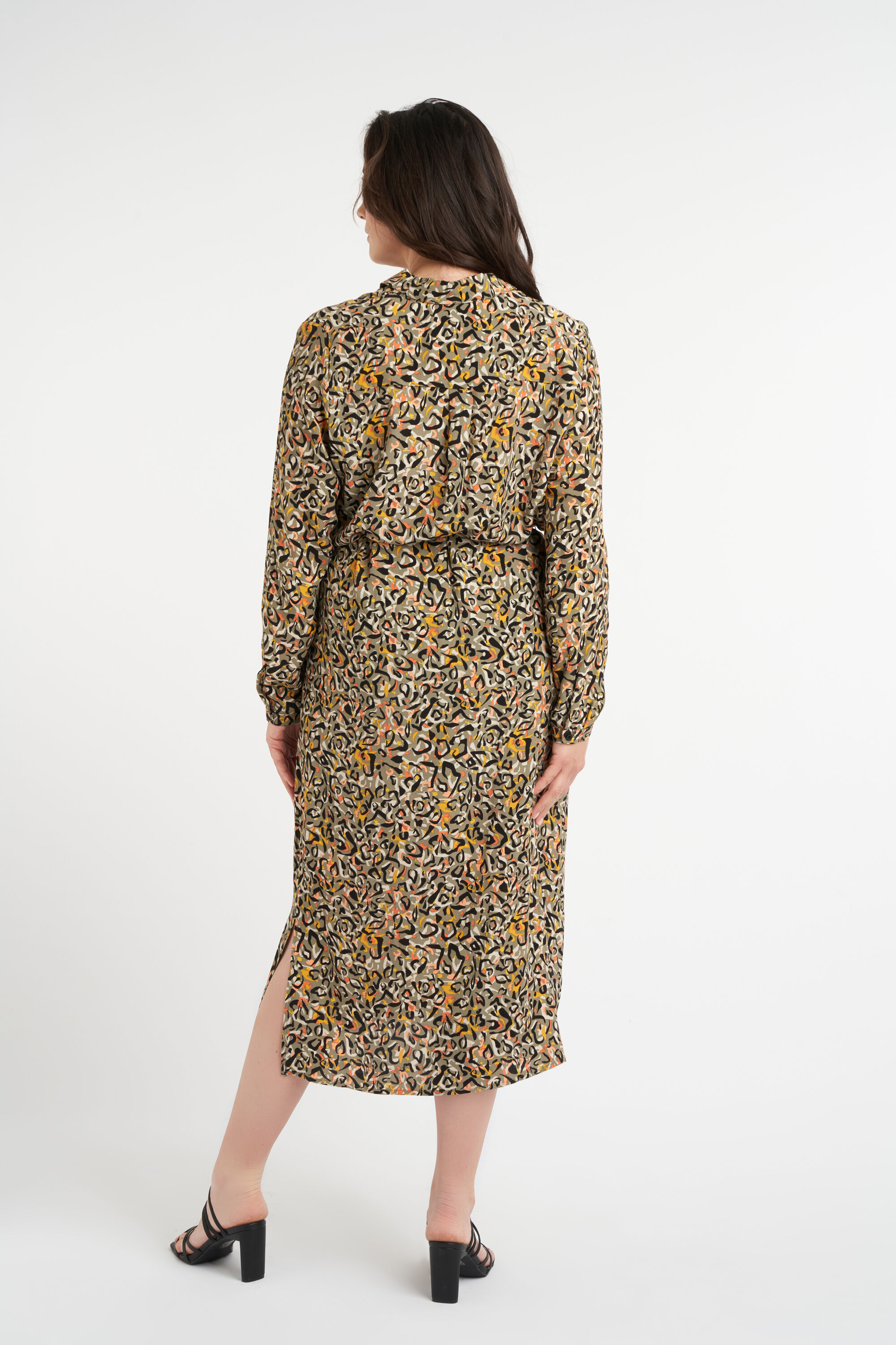 Langes Kleid mit Kordelg&uuml;rtel image number 4