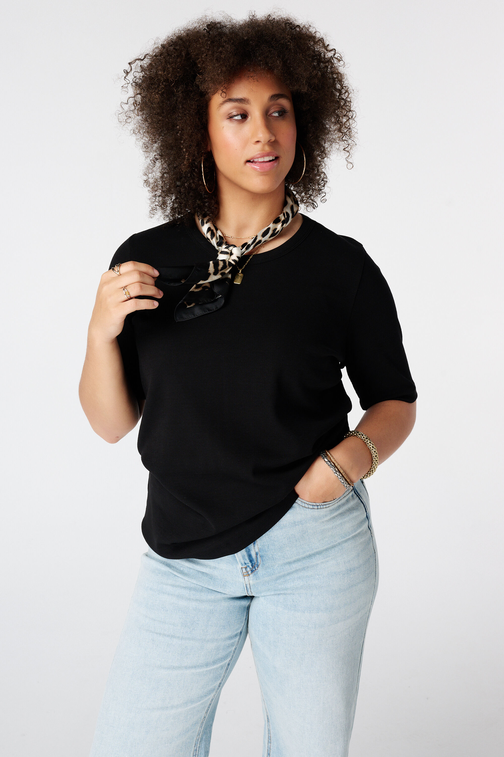 Basic Top aus Rippstoff