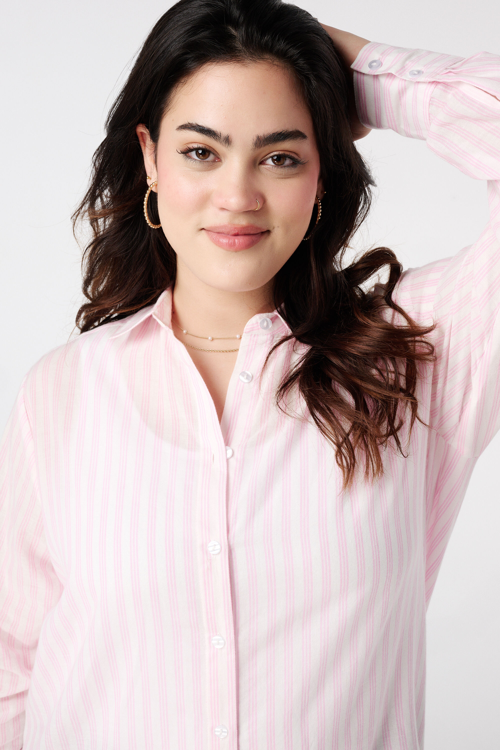 Luftige Bluse mit Streifen image number 4