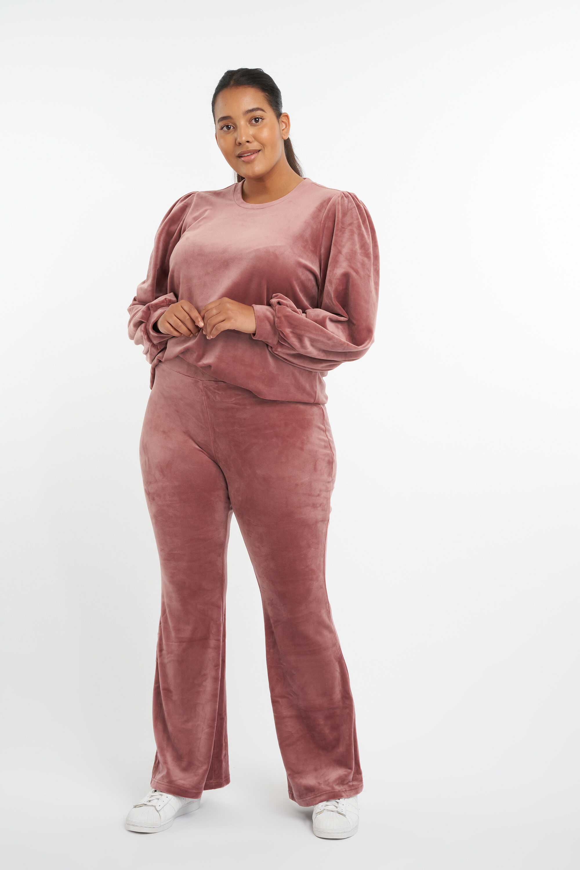 Ausgestellte Samt-Leggings image number 4