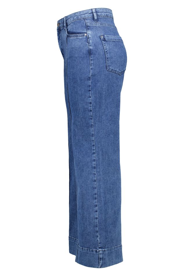 Ausgestellte Slim-Leg-Jeans mit Ziernähten image 6