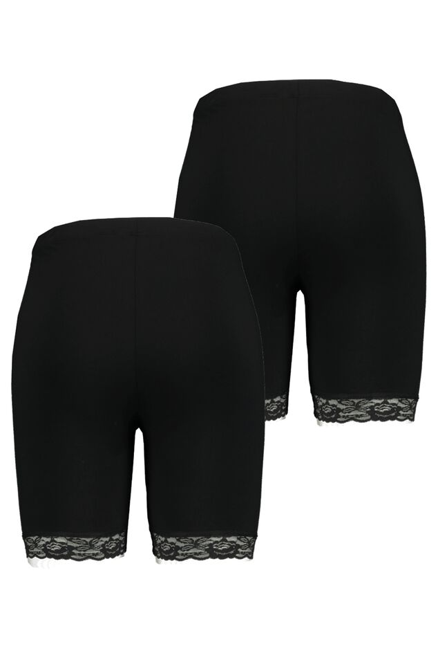 2er-Pack kurze Leggings mit Spitze  image number 2