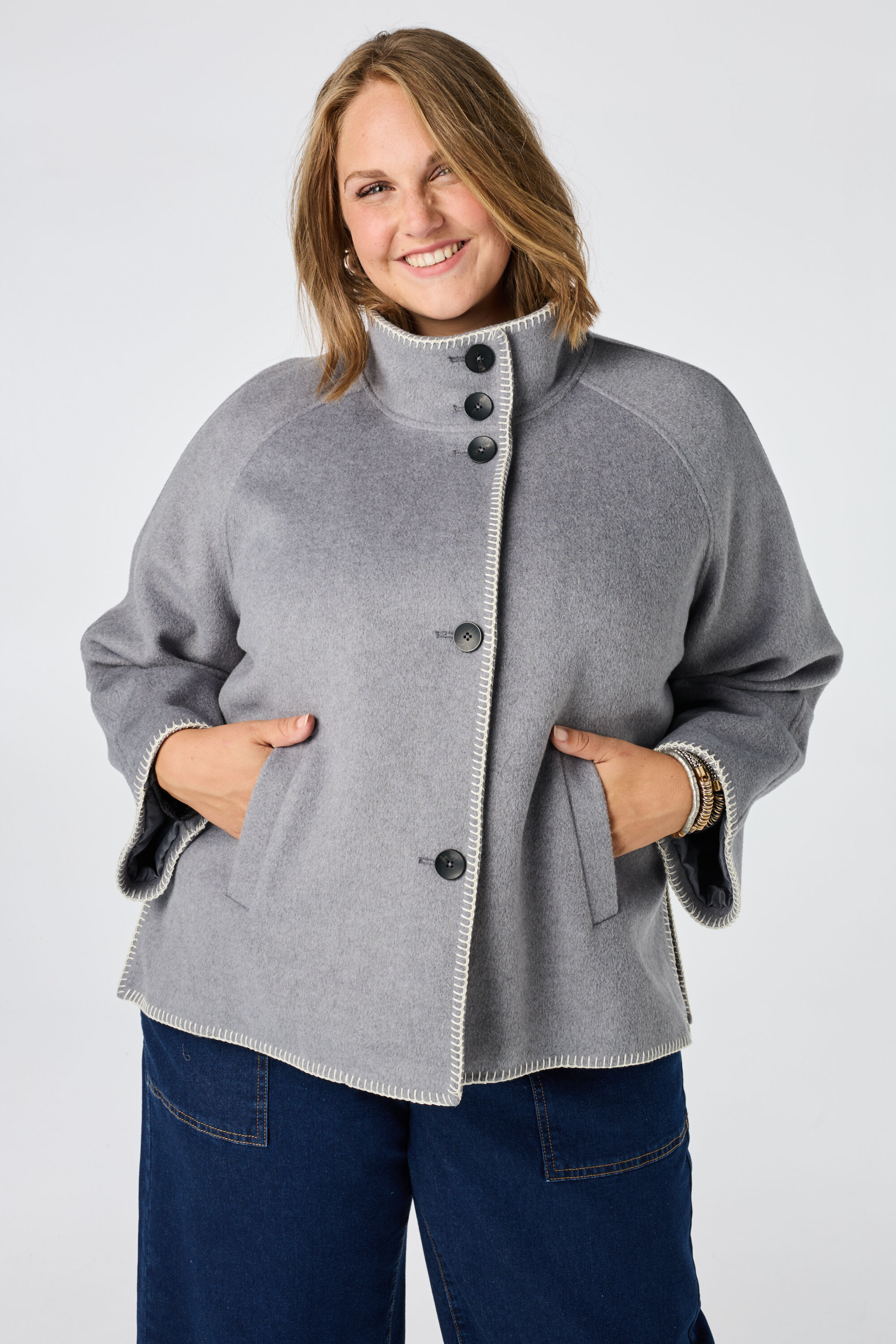 Jacke mit Stehkragen