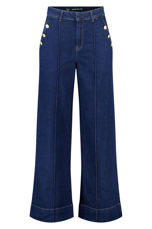 Loose-Leg-Jeans mit Ziernähten  image number 1