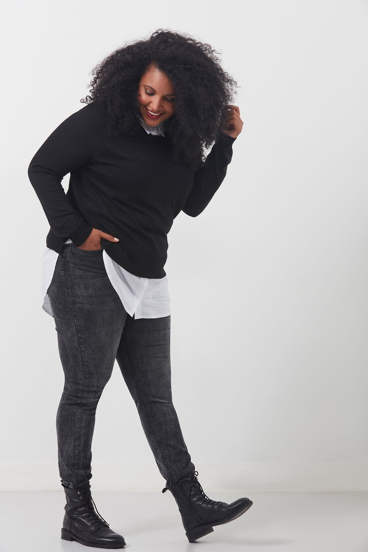 Pullover mit Blusenkragen  image number 3