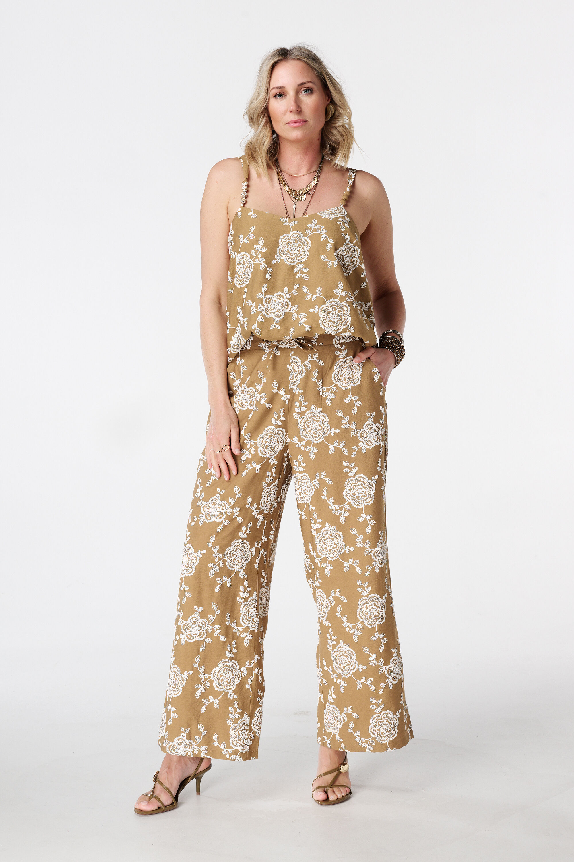 Wide Leg Hose mit Print
