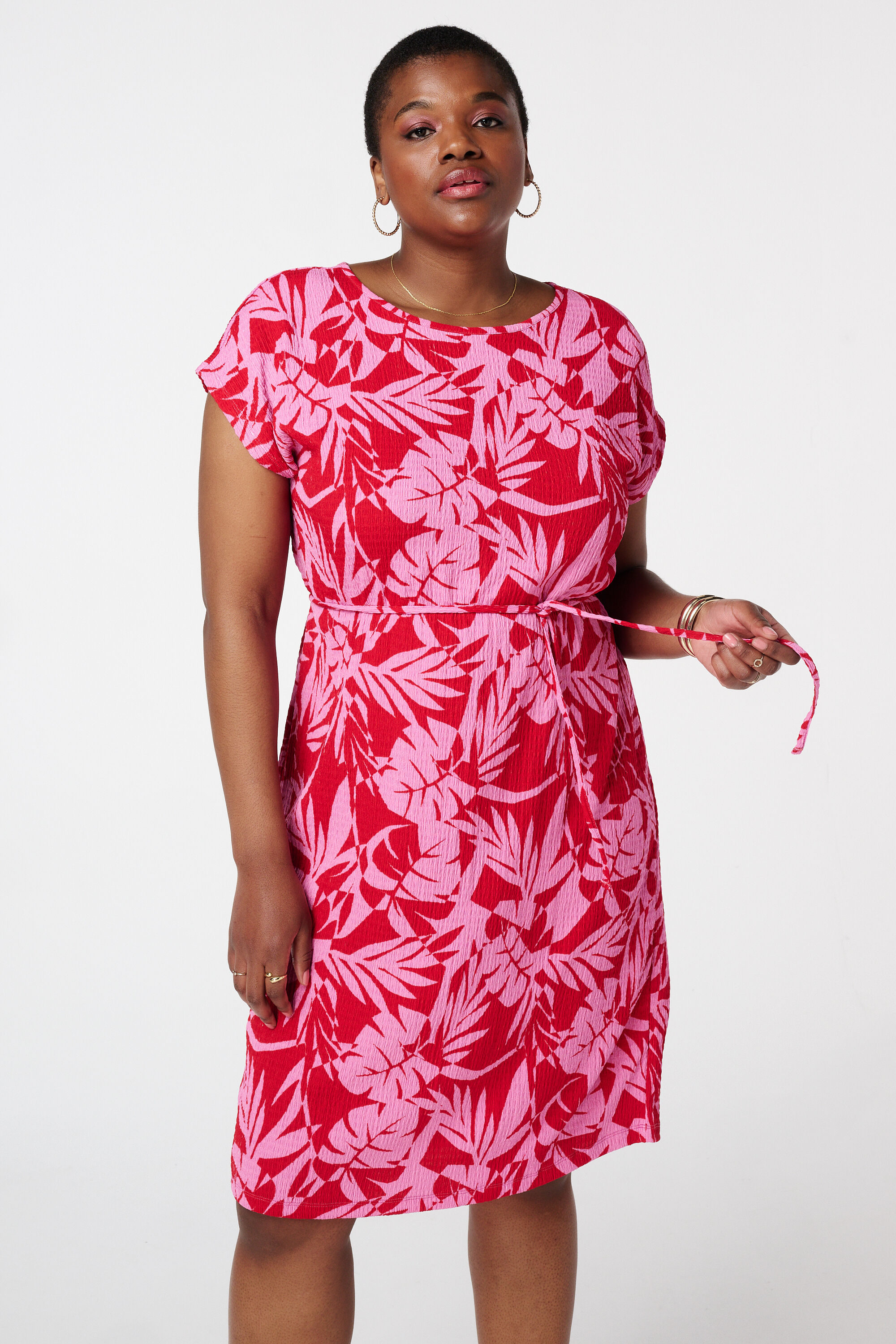 Midikleid mit Print und Tunnelzug image number 5