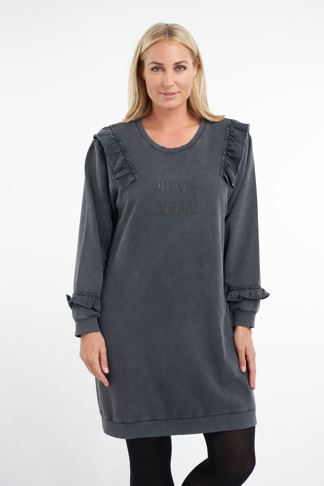Sweatshirt-Kleid mit Nieten  image number 0