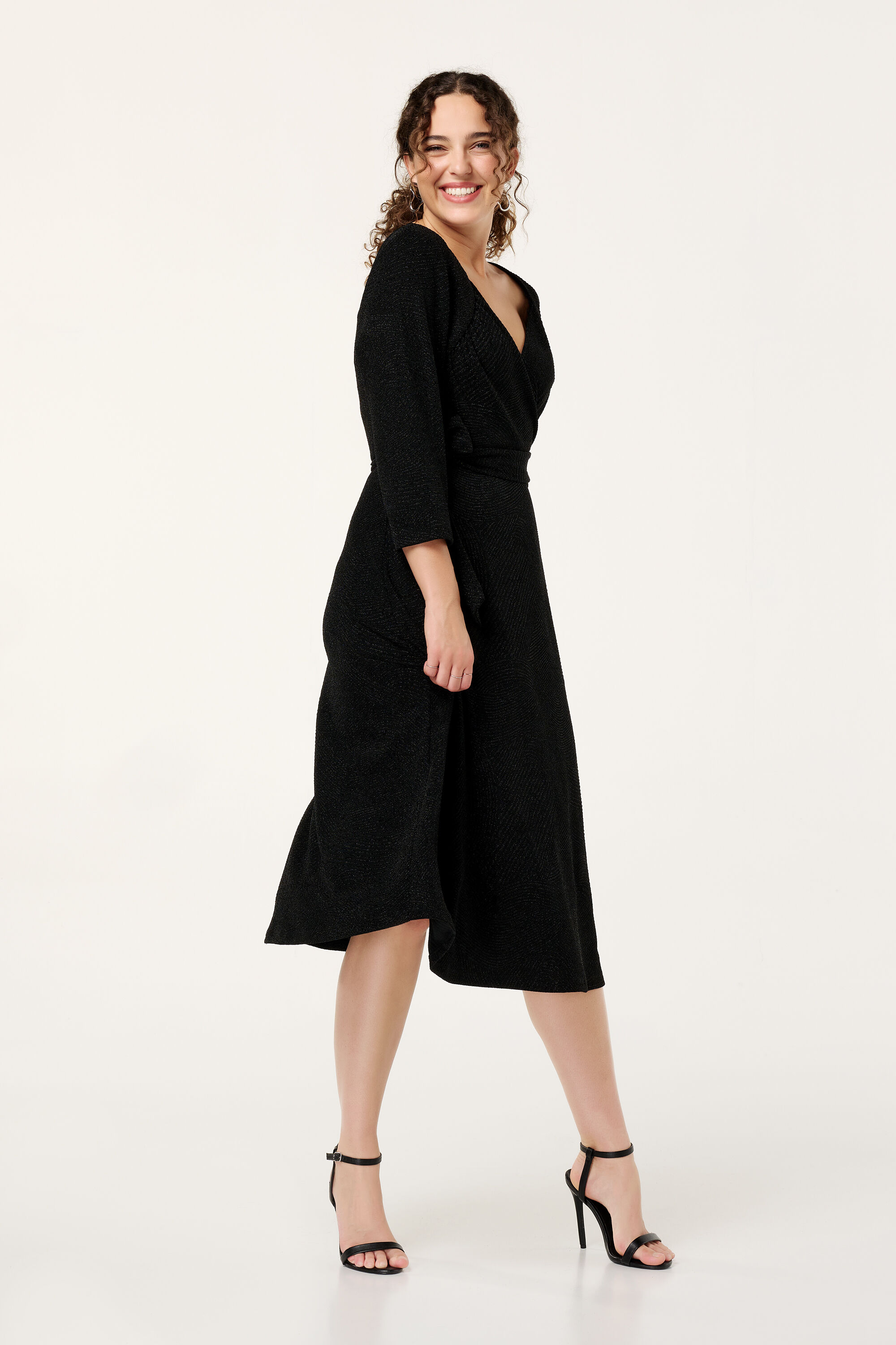 Midikleid mit Glitzerdetails image number 5